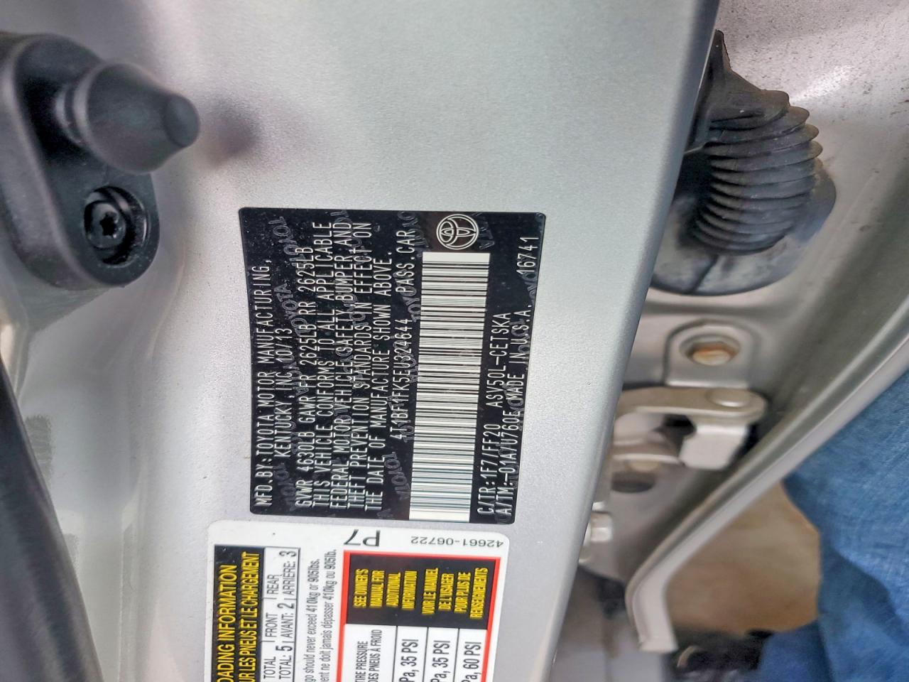2014 Toyota Camry Se Silver vin: 4T1BF1FK5EU324644