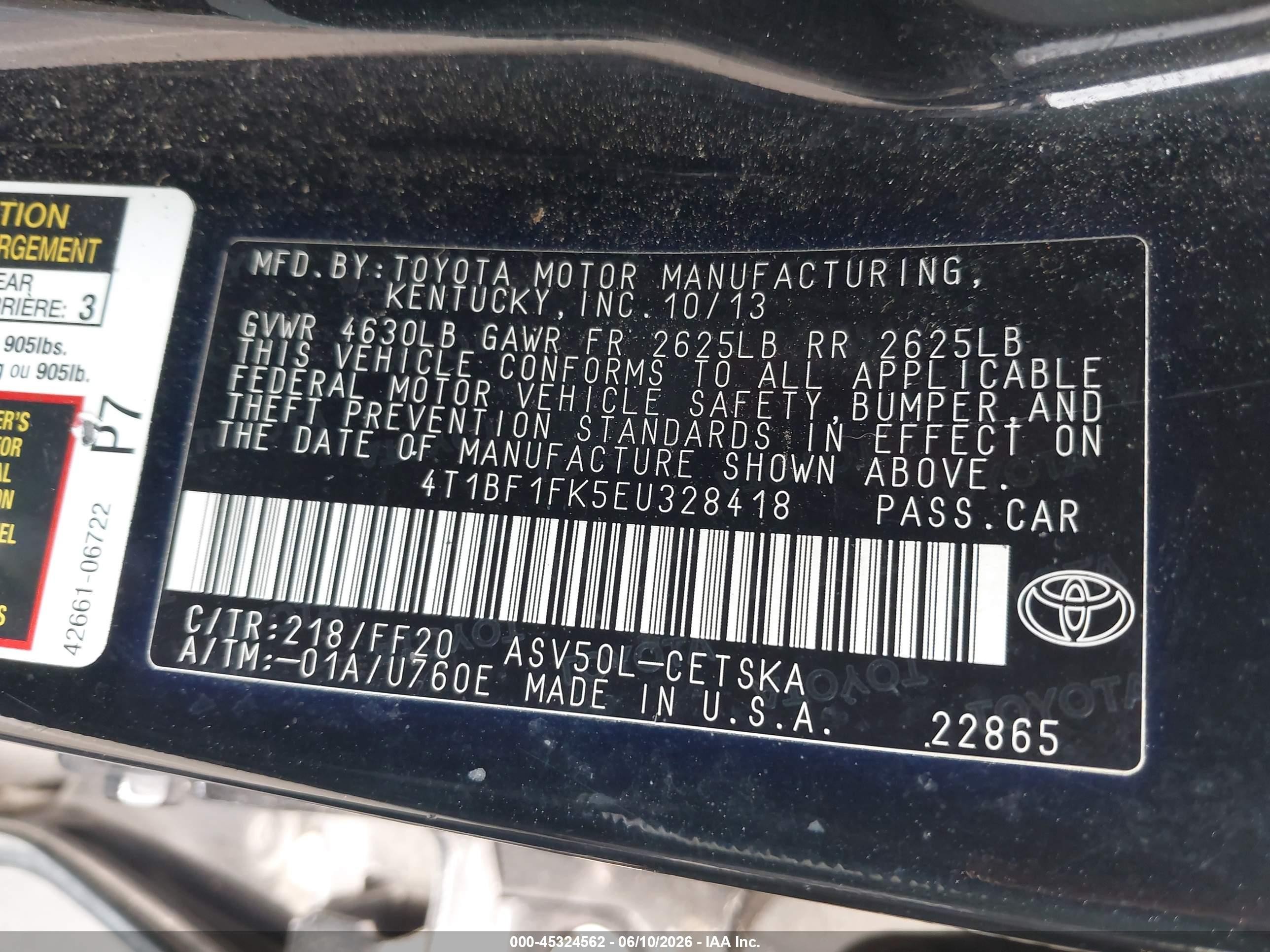 2014 Toyota Camry Se Black vin: 4T1BF1FK5EU328418