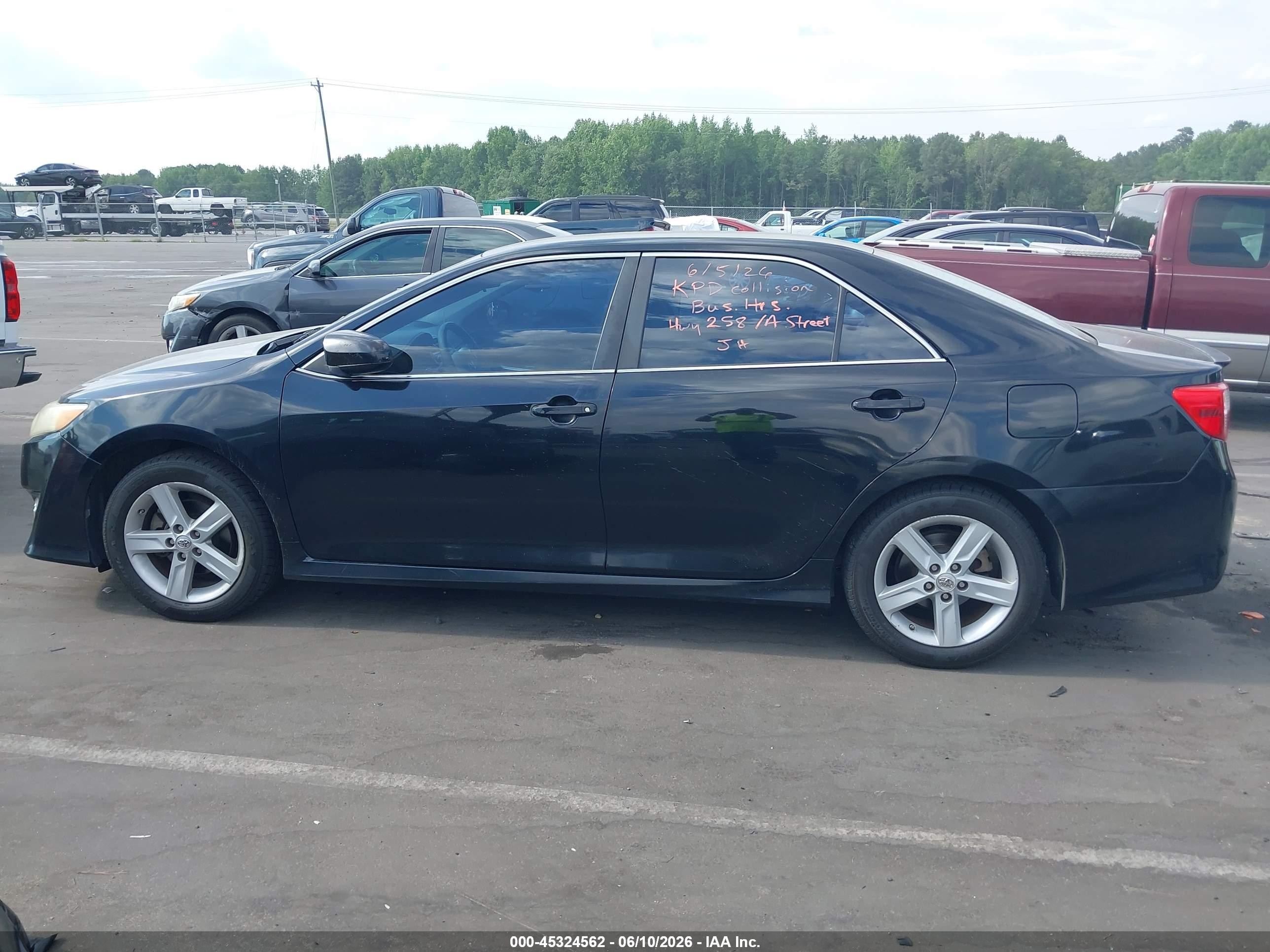 2014 Toyota Camry Se Black vin: 4T1BF1FK5EU328418