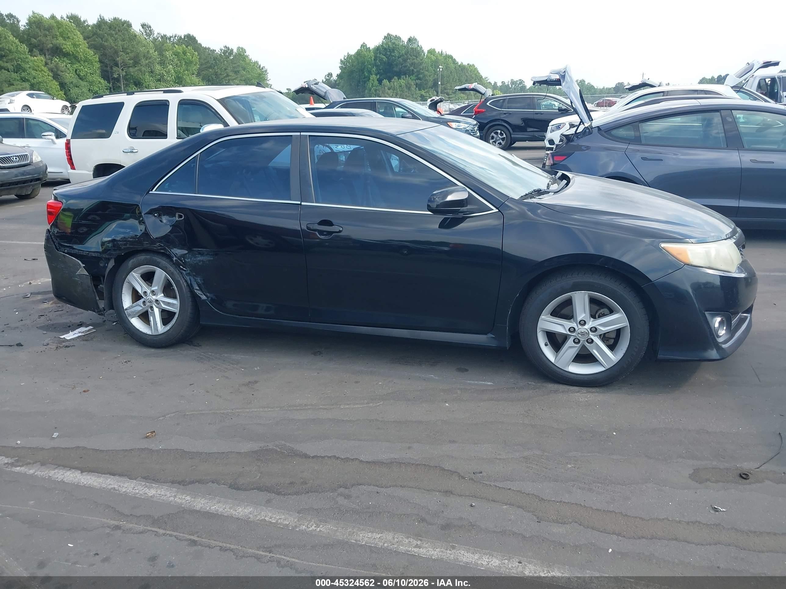 2014 Toyota Camry Se Black vin: 4T1BF1FK5EU328418