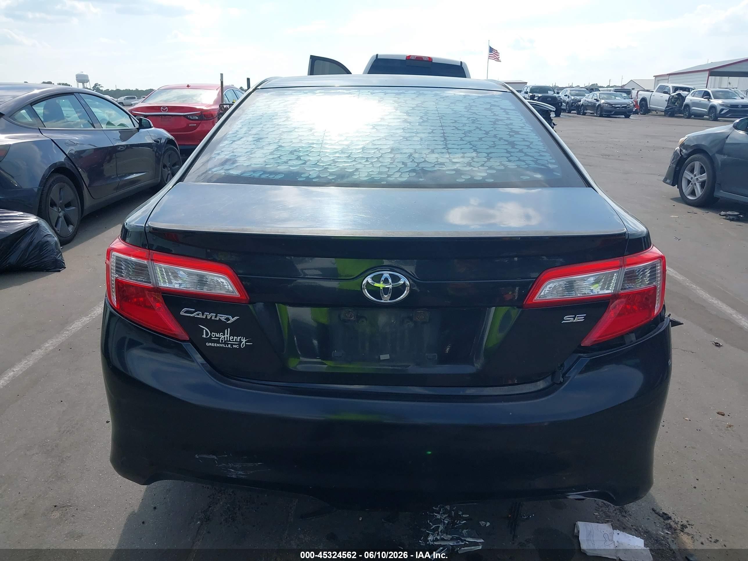 2014 Toyota Camry Se Black vin: 4T1BF1FK5EU328418