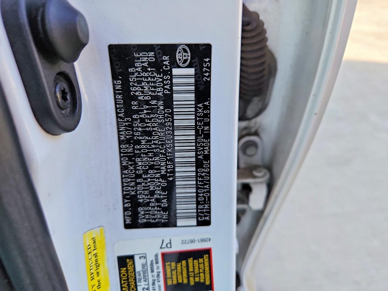 2014 Toyota Camry Se Белый vin: 4T1BF1FK5EU329570