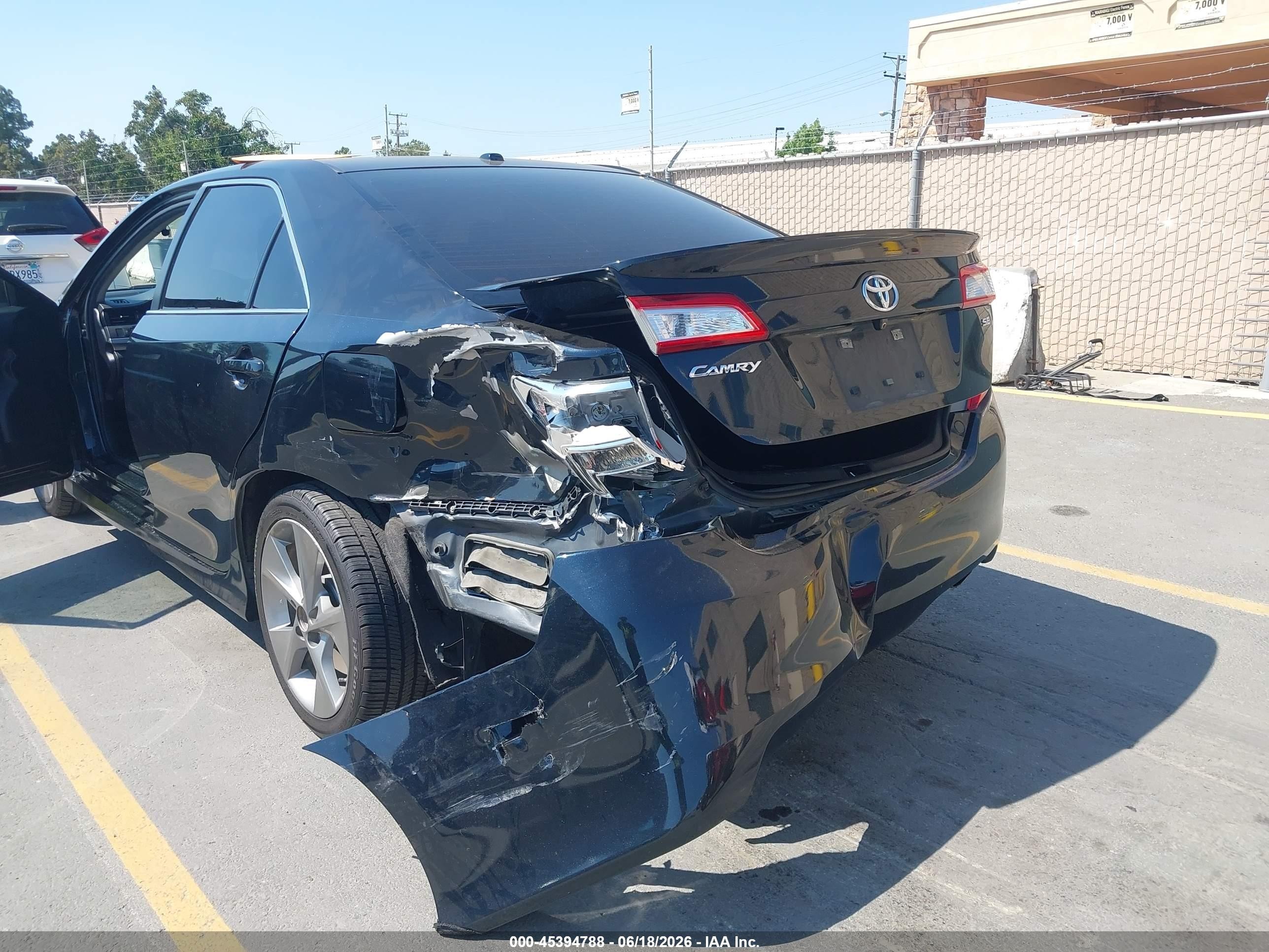 2014 Toyota Camry Se Sport Black vin: 4T1BF1FK5EU348443