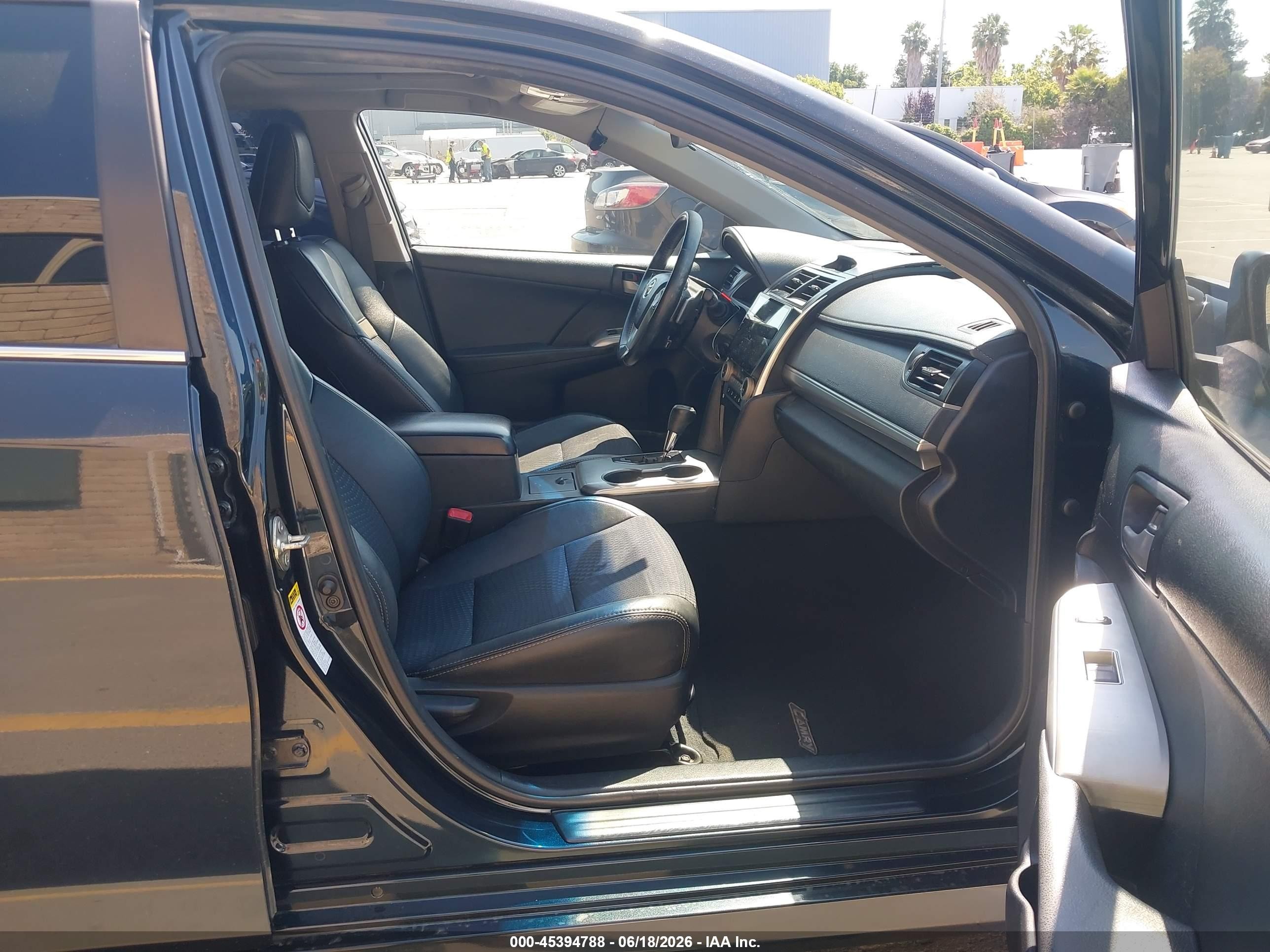 2014 Toyota Camry Se Sport Black vin: 4T1BF1FK5EU348443
