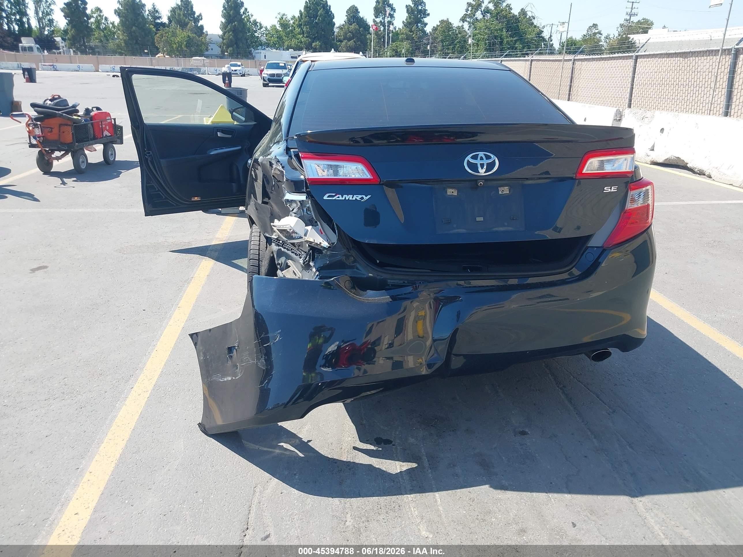 2014 Toyota Camry Se Sport Black vin: 4T1BF1FK5EU348443
