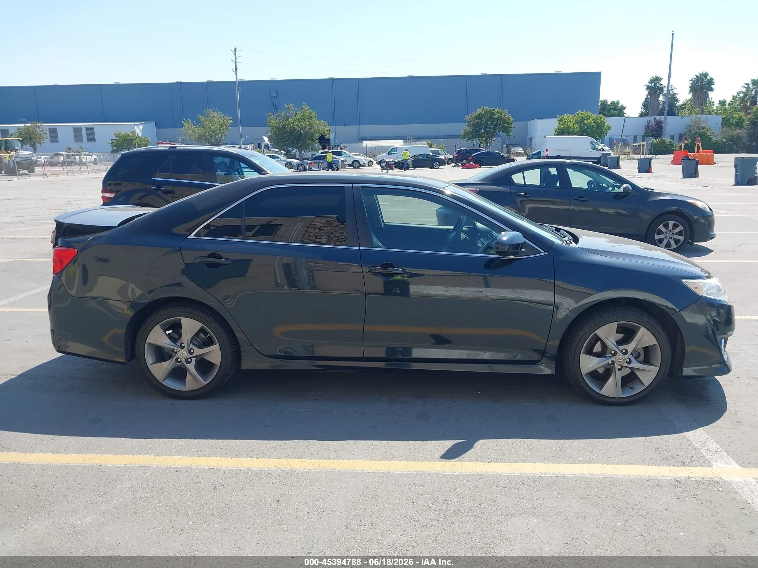 2014 Toyota Camry Se Sport Black vin: 4T1BF1FK5EU348443