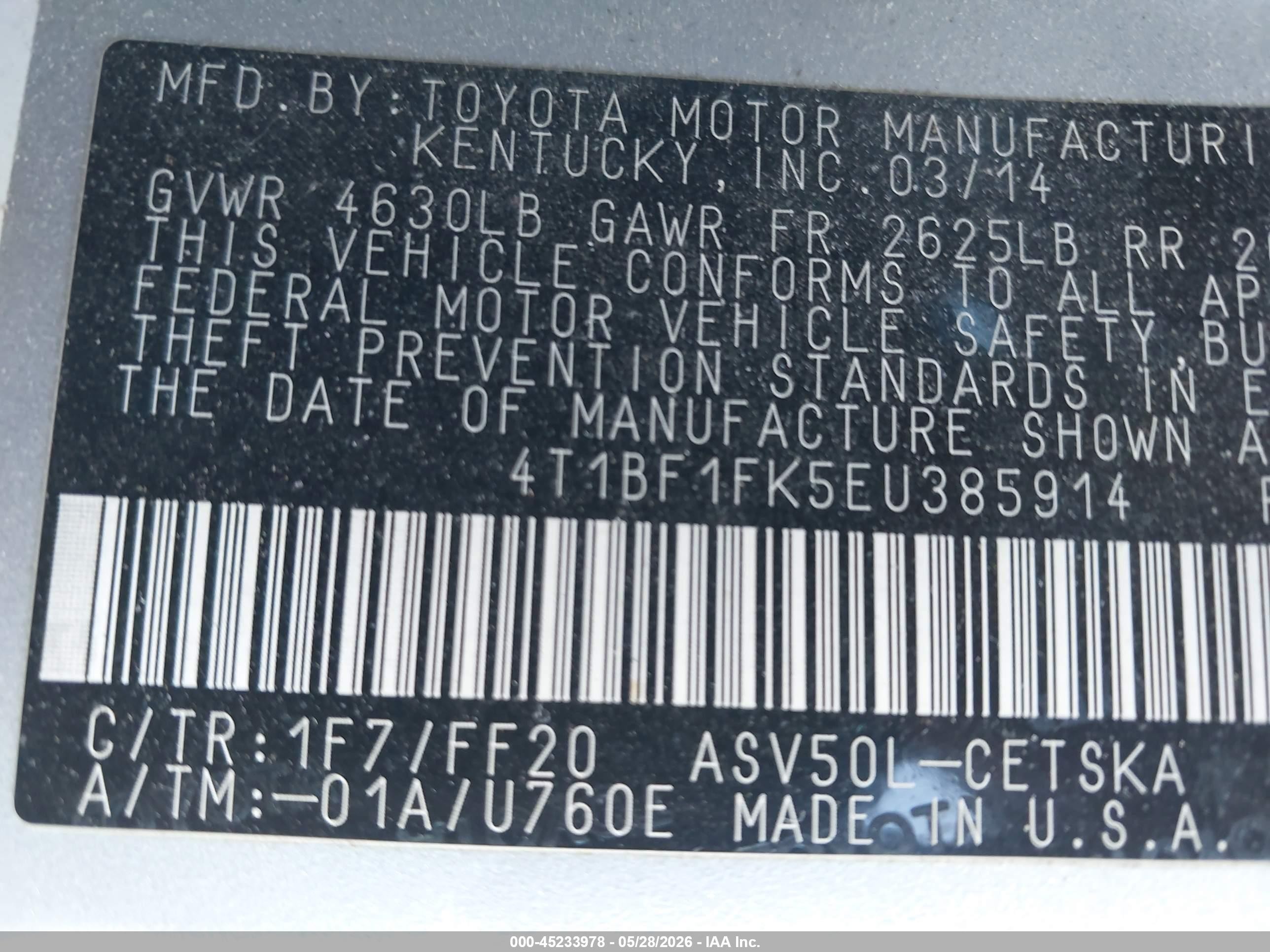2014 Toyota Camry Se Серебряный vin: 4T1BF1FK5EU385914