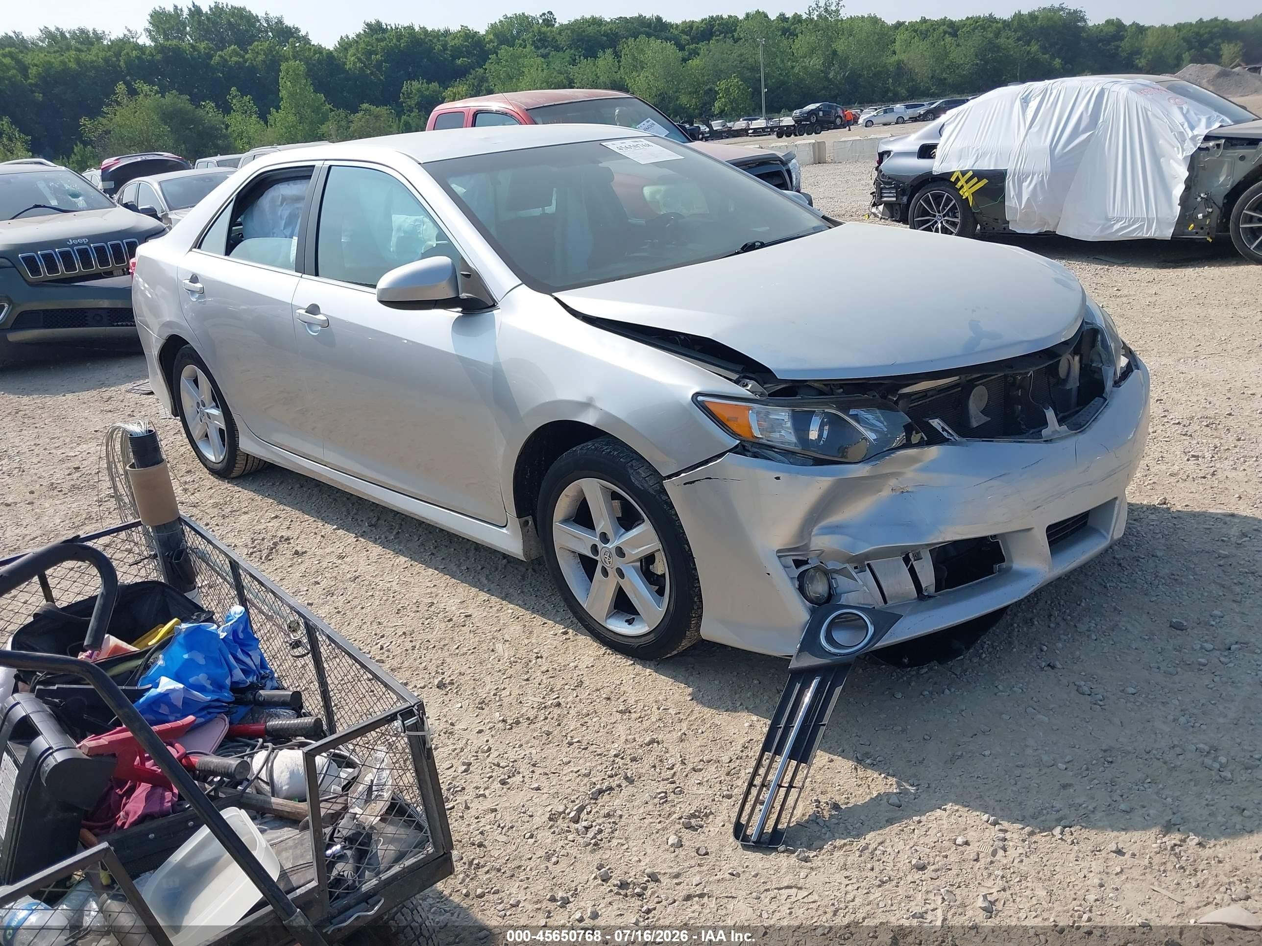 2014 Toyota Camry Se Silver vin: 4T1BF1FK5EU407653