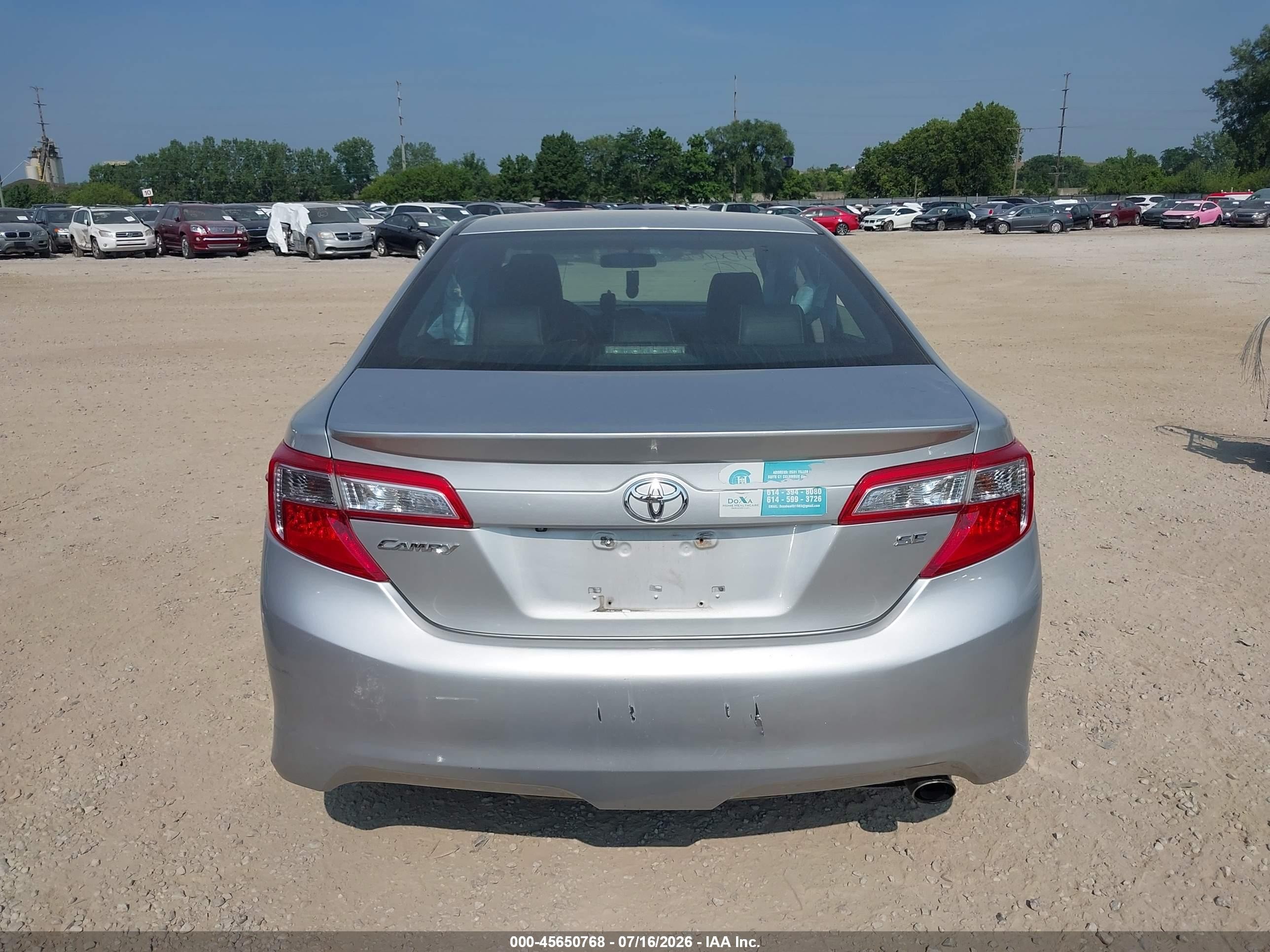 2014 Toyota Camry Se Silver vin: 4T1BF1FK5EU407653