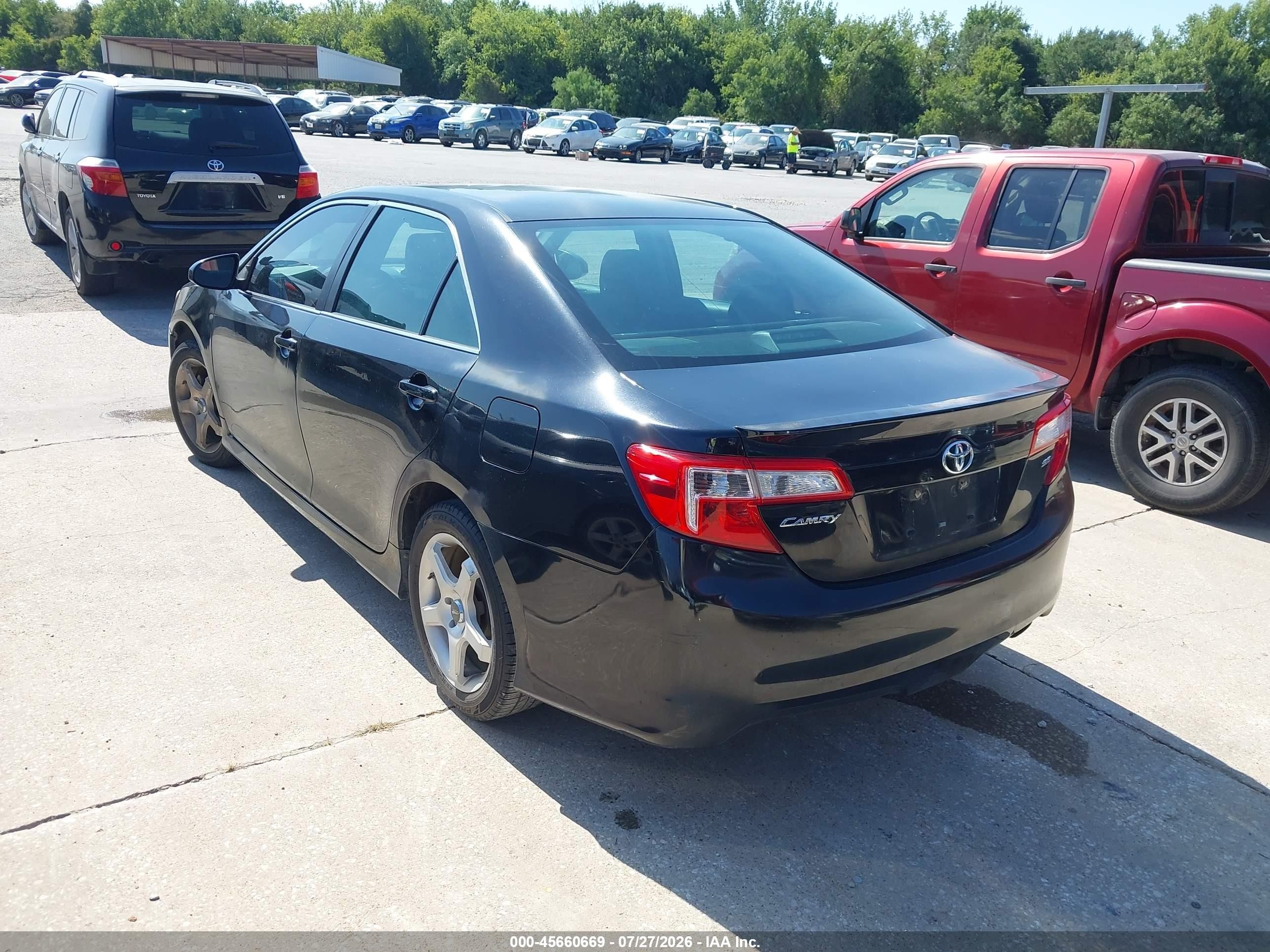 2014 Toyota Camry Se Black vin: 4T1BF1FK5EU411797