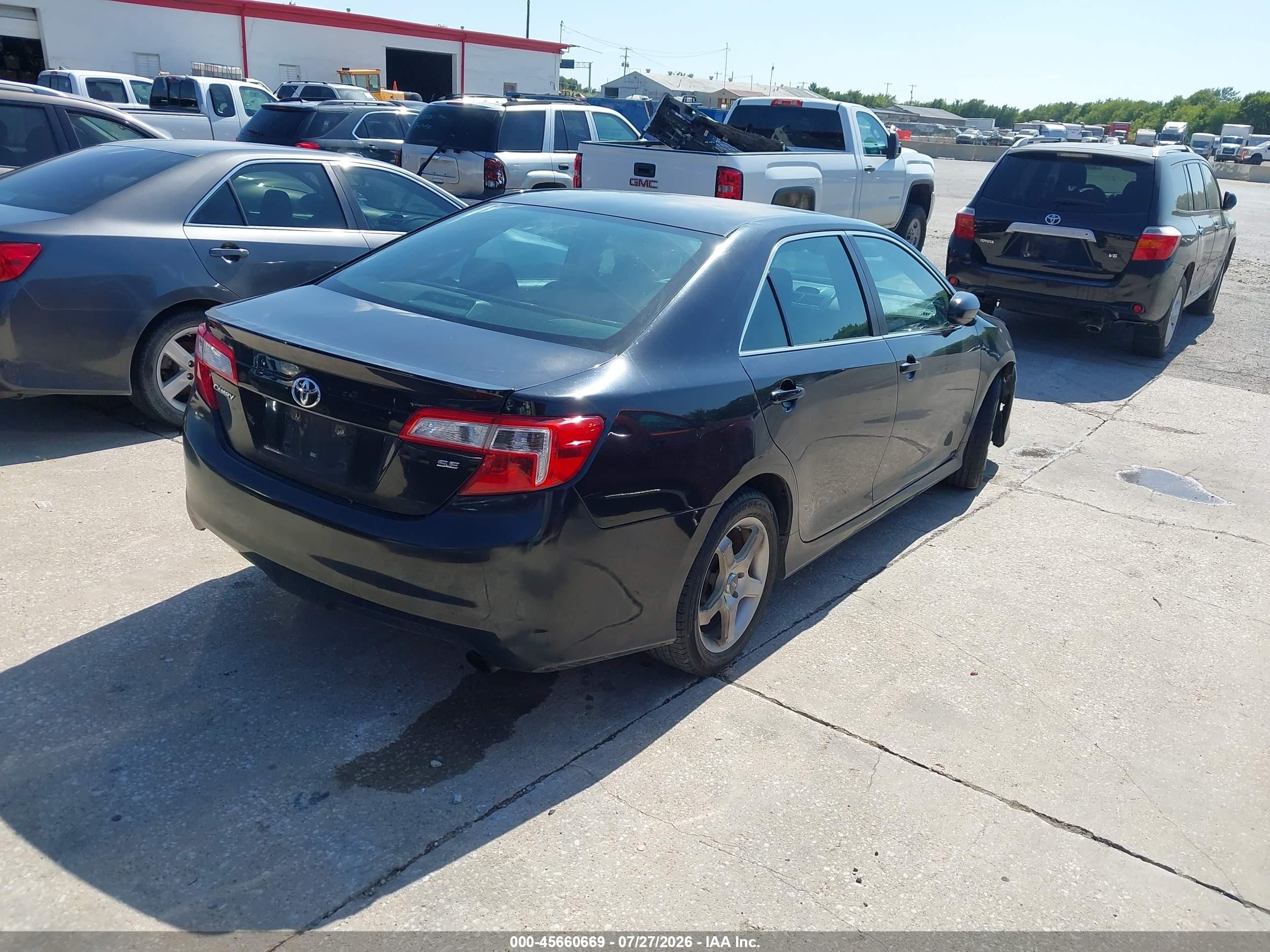 2014 Toyota Camry Se Black vin: 4T1BF1FK5EU411797