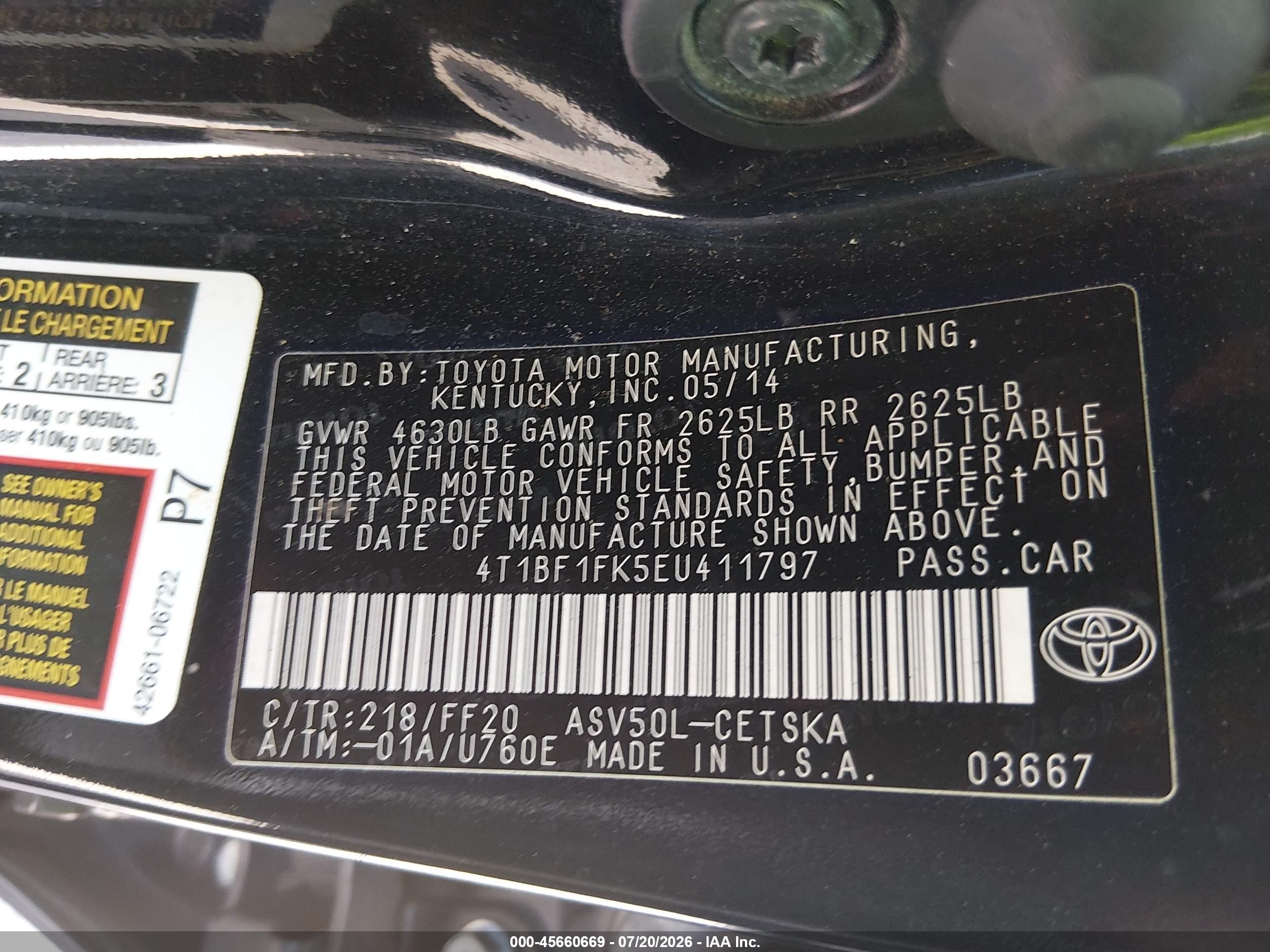 2014 Toyota Camry Se Black vin: 4T1BF1FK5EU411797