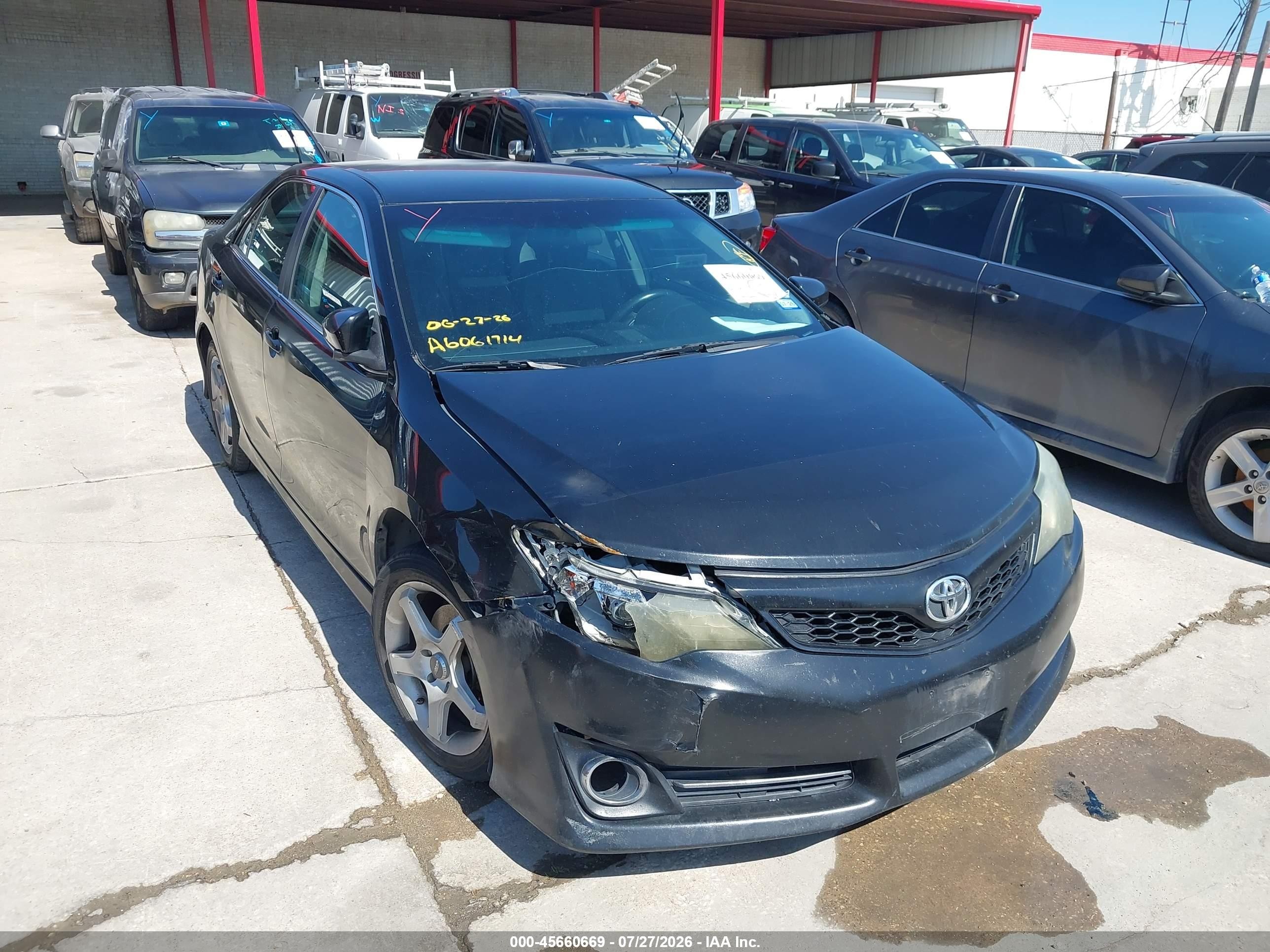 2014 Toyota Camry Se Black vin: 4T1BF1FK5EU411797