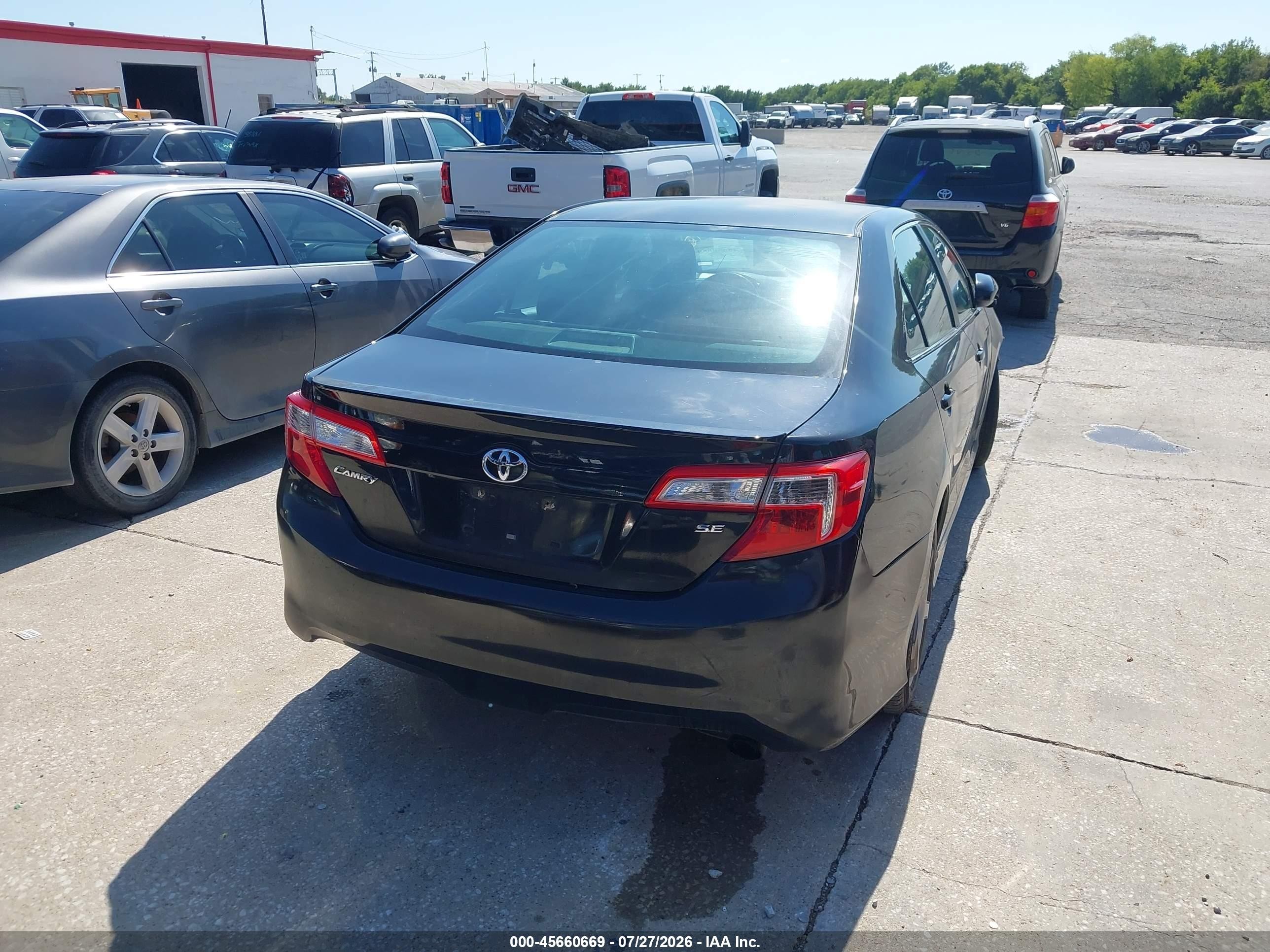 2014 Toyota Camry Se Black vin: 4T1BF1FK5EU411797