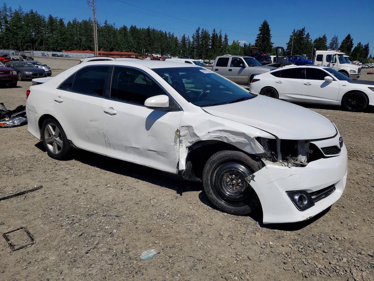2014 Toyota Camry Se White vin: 4T1BF1FK5EU425733