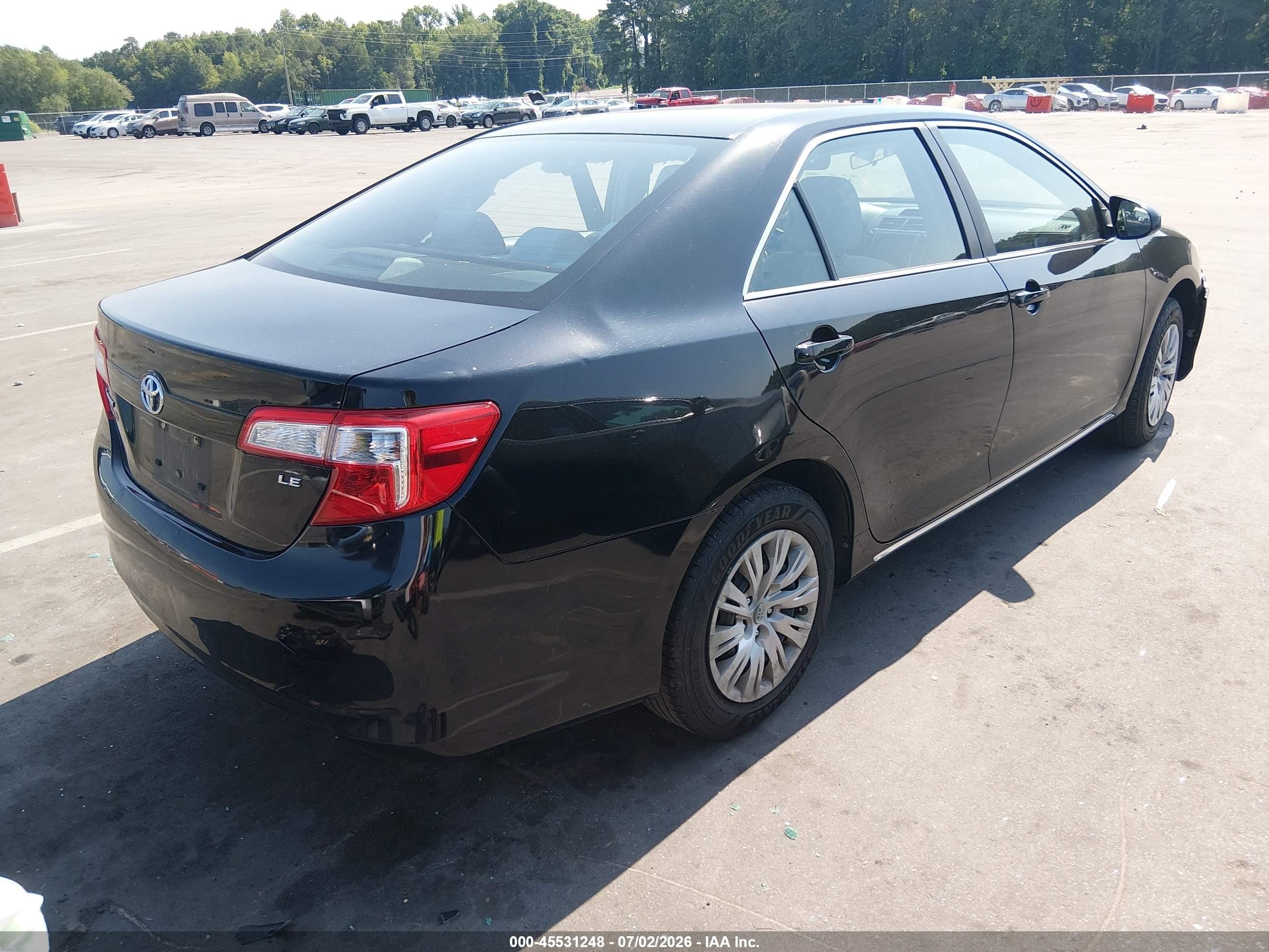 2014 Toyota Camry Le Black vin: 4T1BF1FK5EU435128