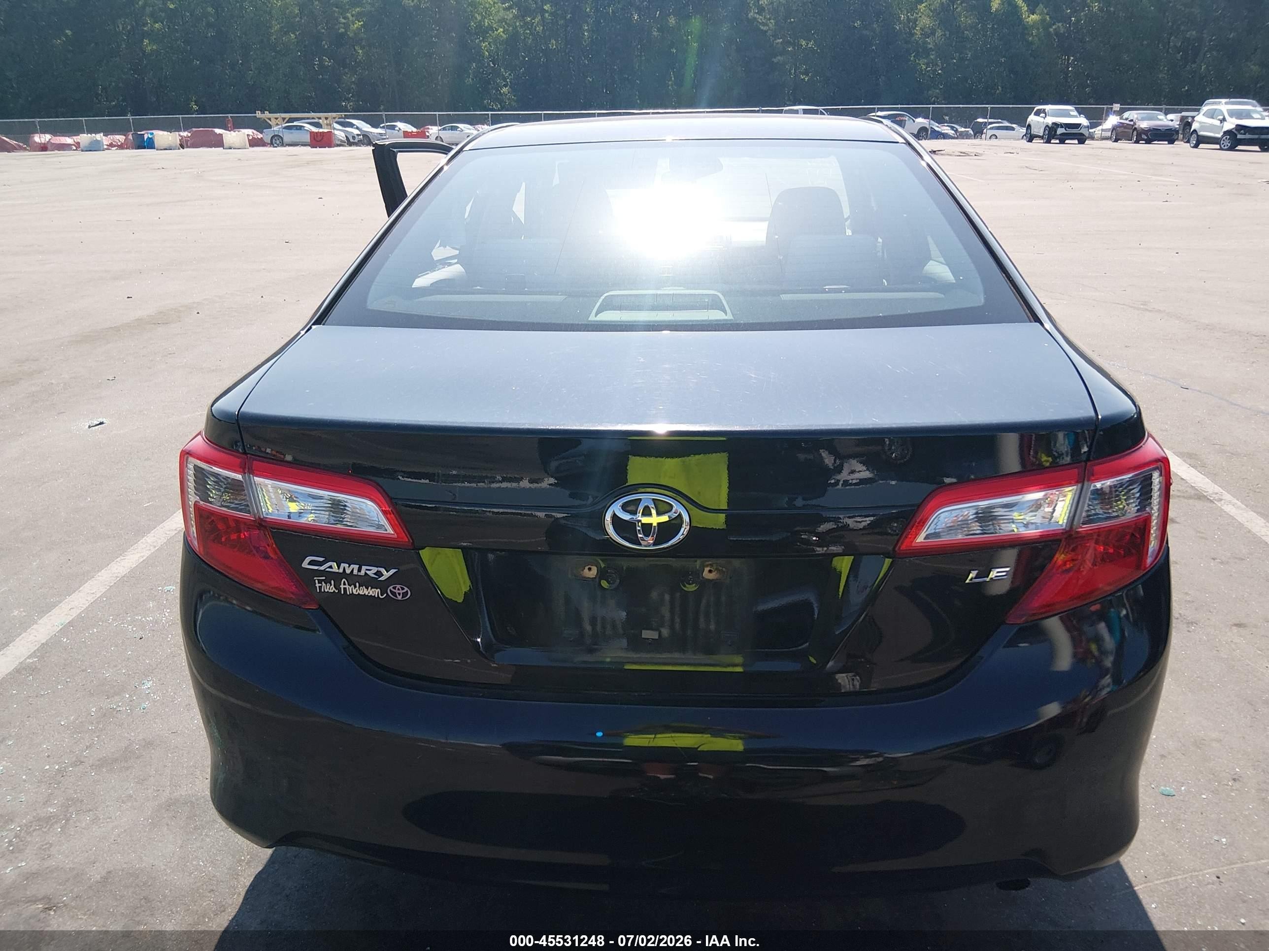 2014 Toyota Camry Le Black vin: 4T1BF1FK5EU435128