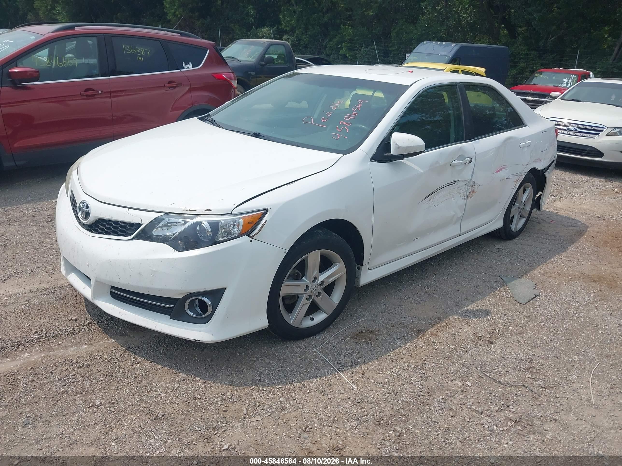 2014 Toyota Camry Se White vin: 4T1BF1FK5EU458067
