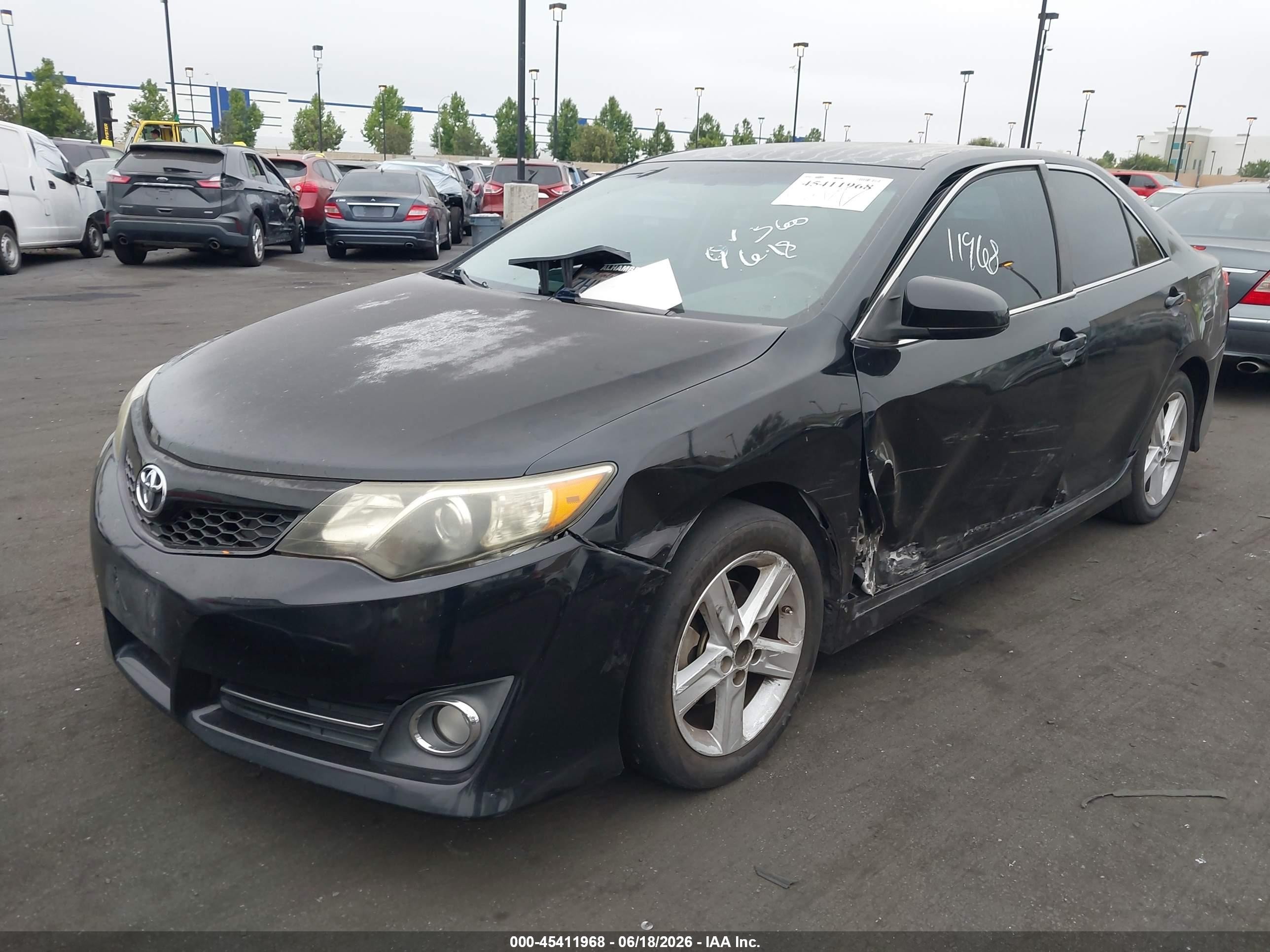 2014 Toyota Camry Se Black vin: 4T1BF1FK5EU472082