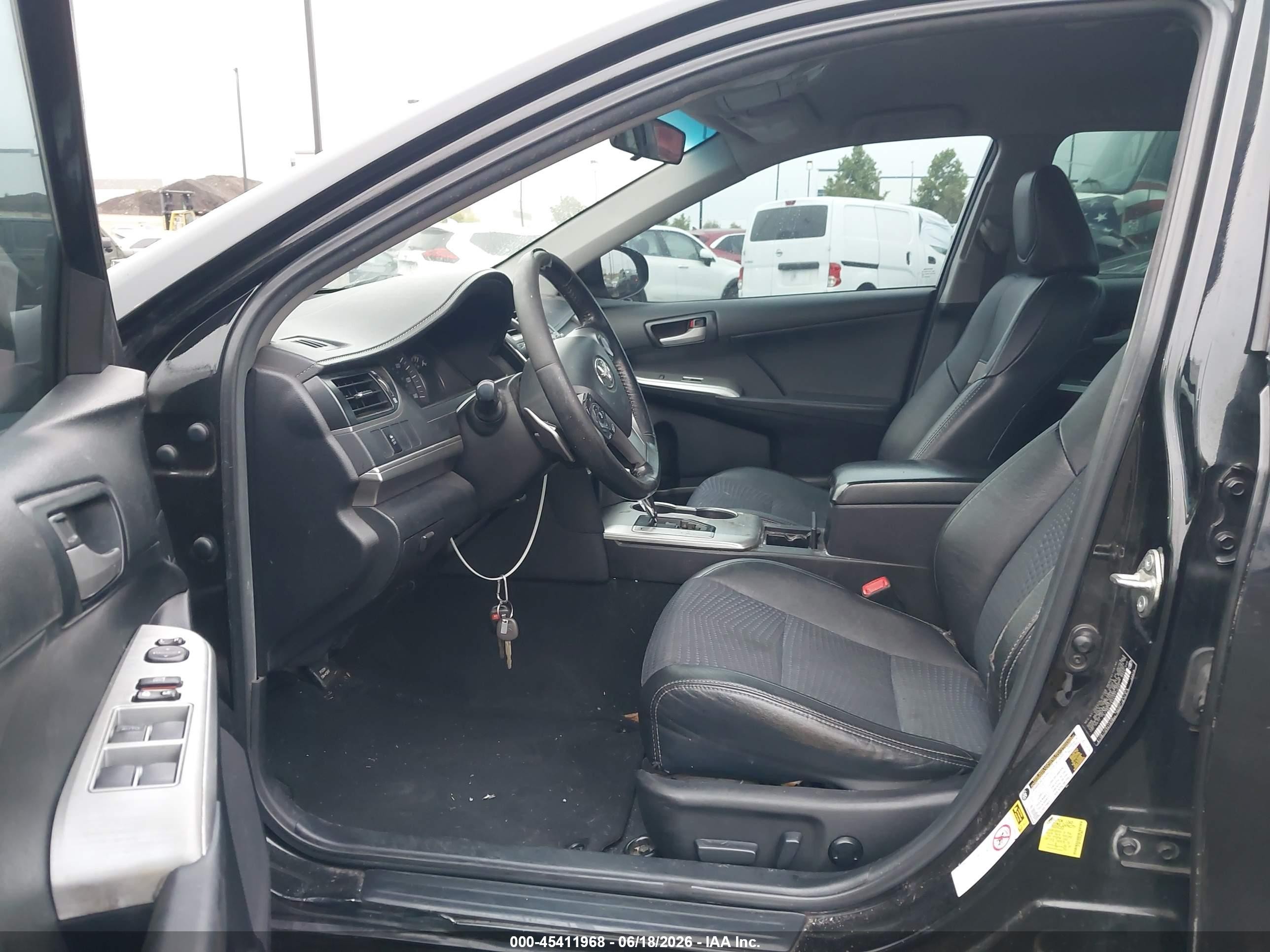2014 Toyota Camry Se Black vin: 4T1BF1FK5EU472082
