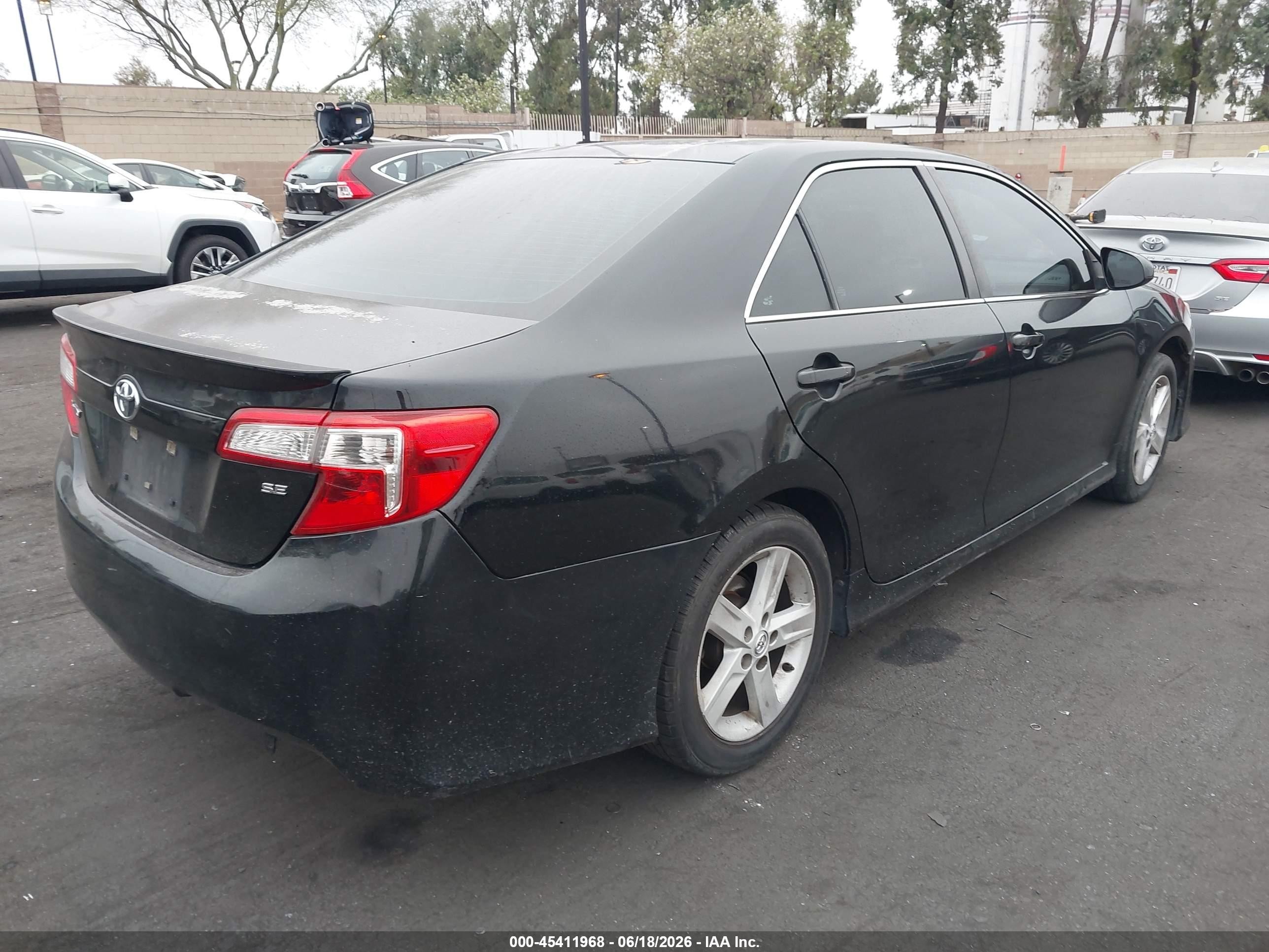 2014 Toyota Camry Se Black vin: 4T1BF1FK5EU472082