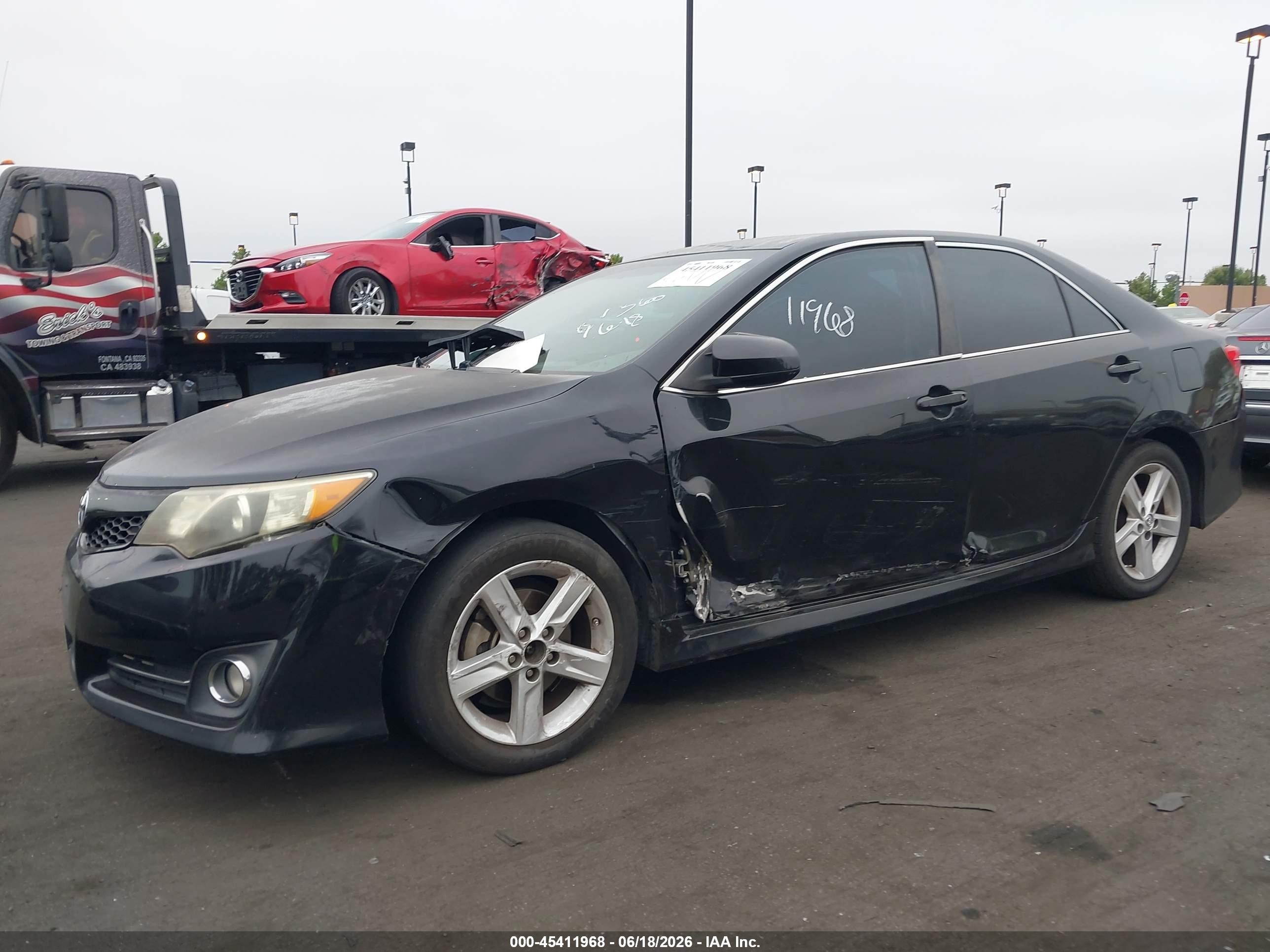 2014 Toyota Camry Se Black vin: 4T1BF1FK5EU472082