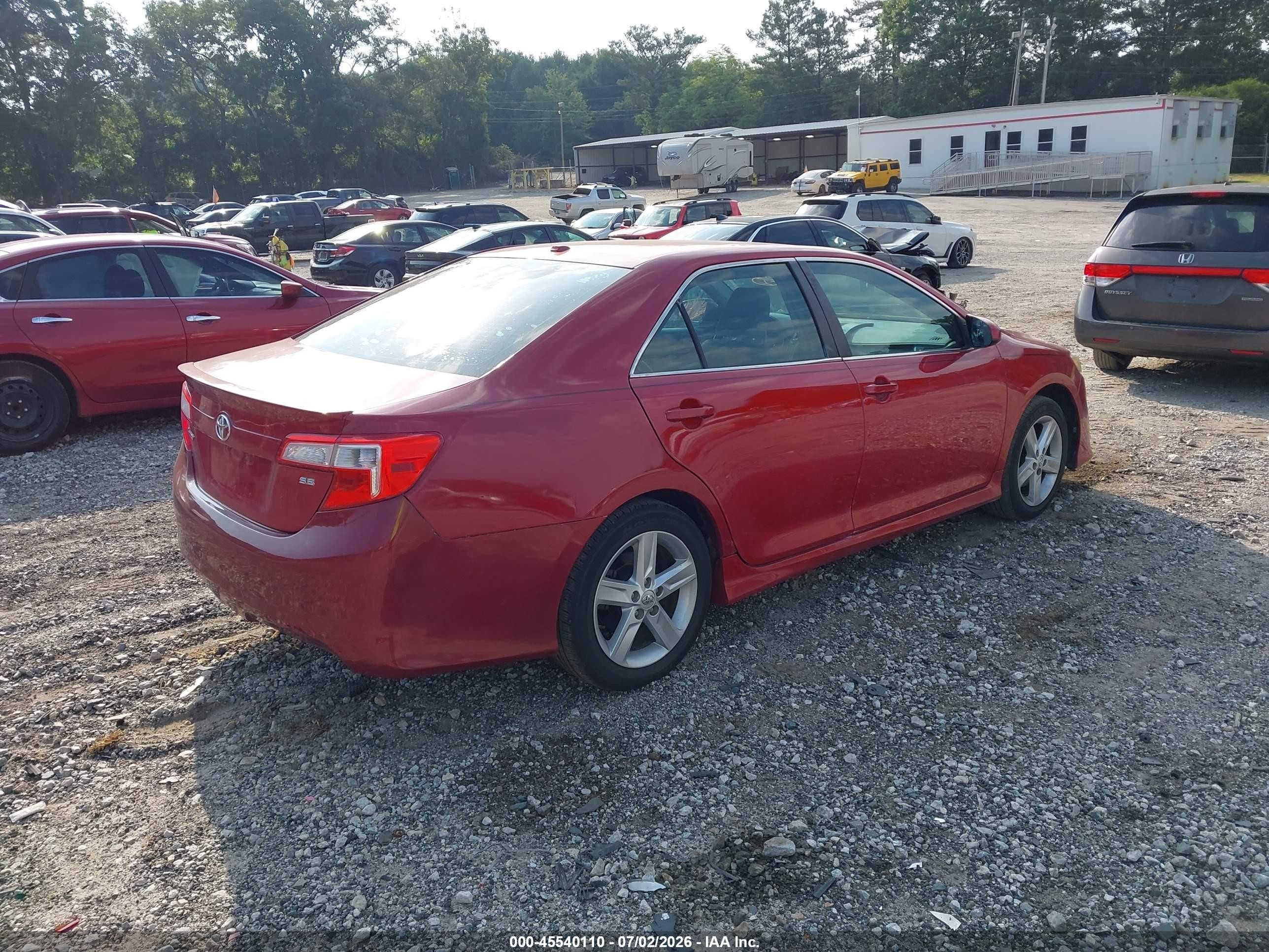 2014 Toyota Camry Se Red vin: 4T1BF1FK5EU744579