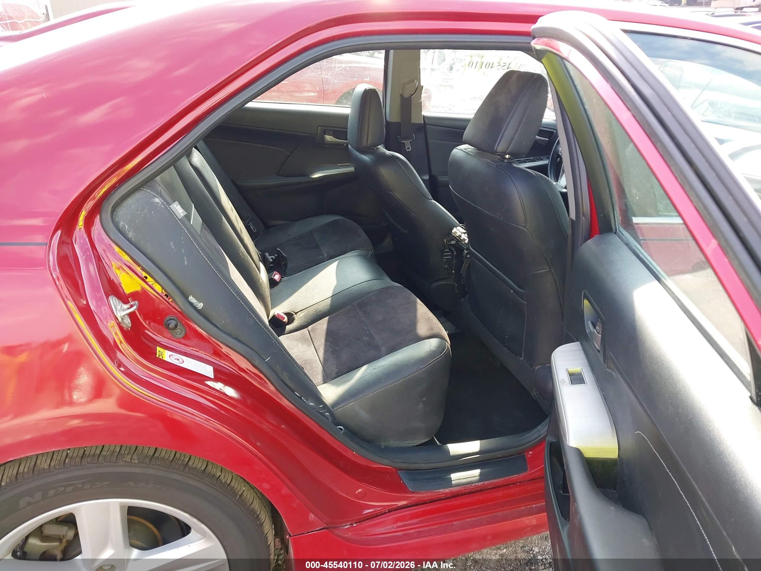 2014 Toyota Camry Se Red vin: 4T1BF1FK5EU744579