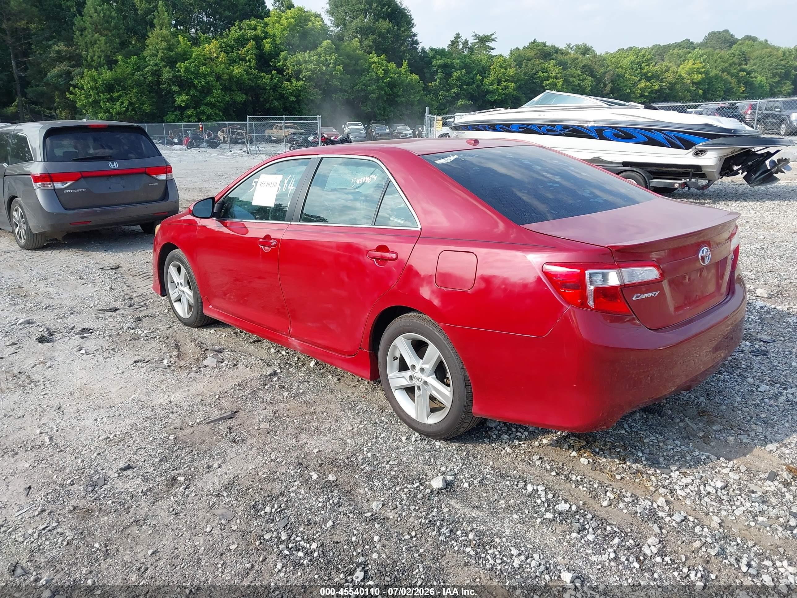 2014 Toyota Camry Se Red vin: 4T1BF1FK5EU744579