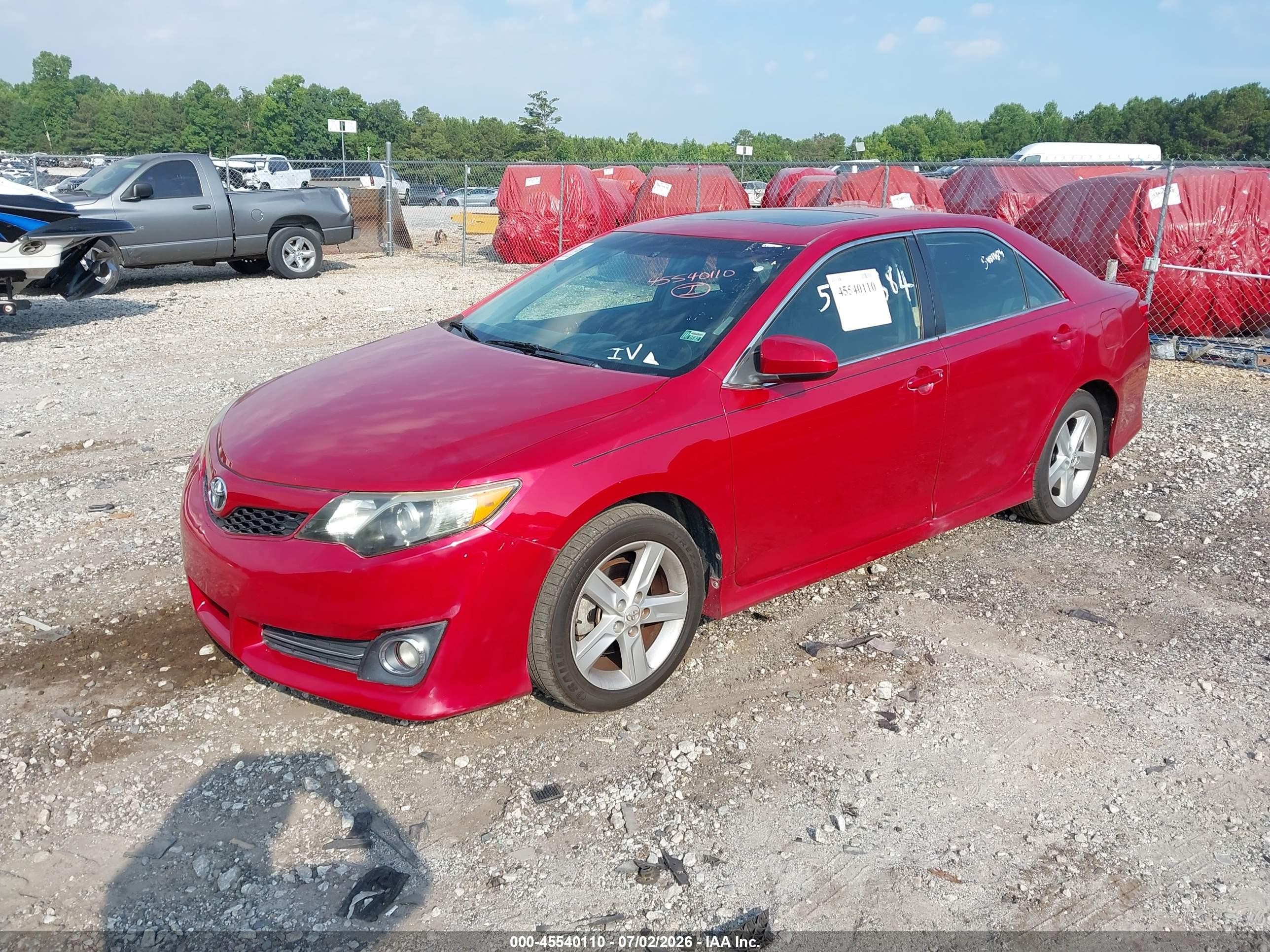2014 Toyota Camry Se Red vin: 4T1BF1FK5EU744579