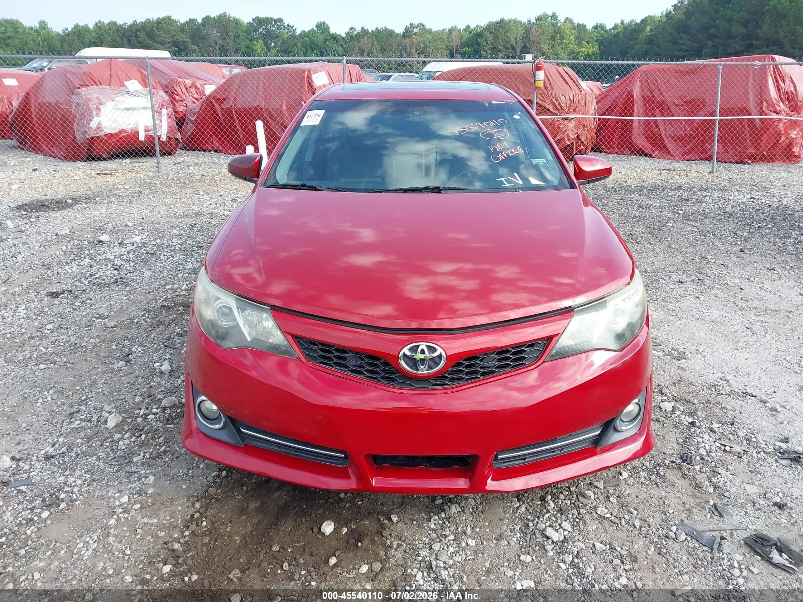2014 Toyota Camry Se Red vin: 4T1BF1FK5EU744579