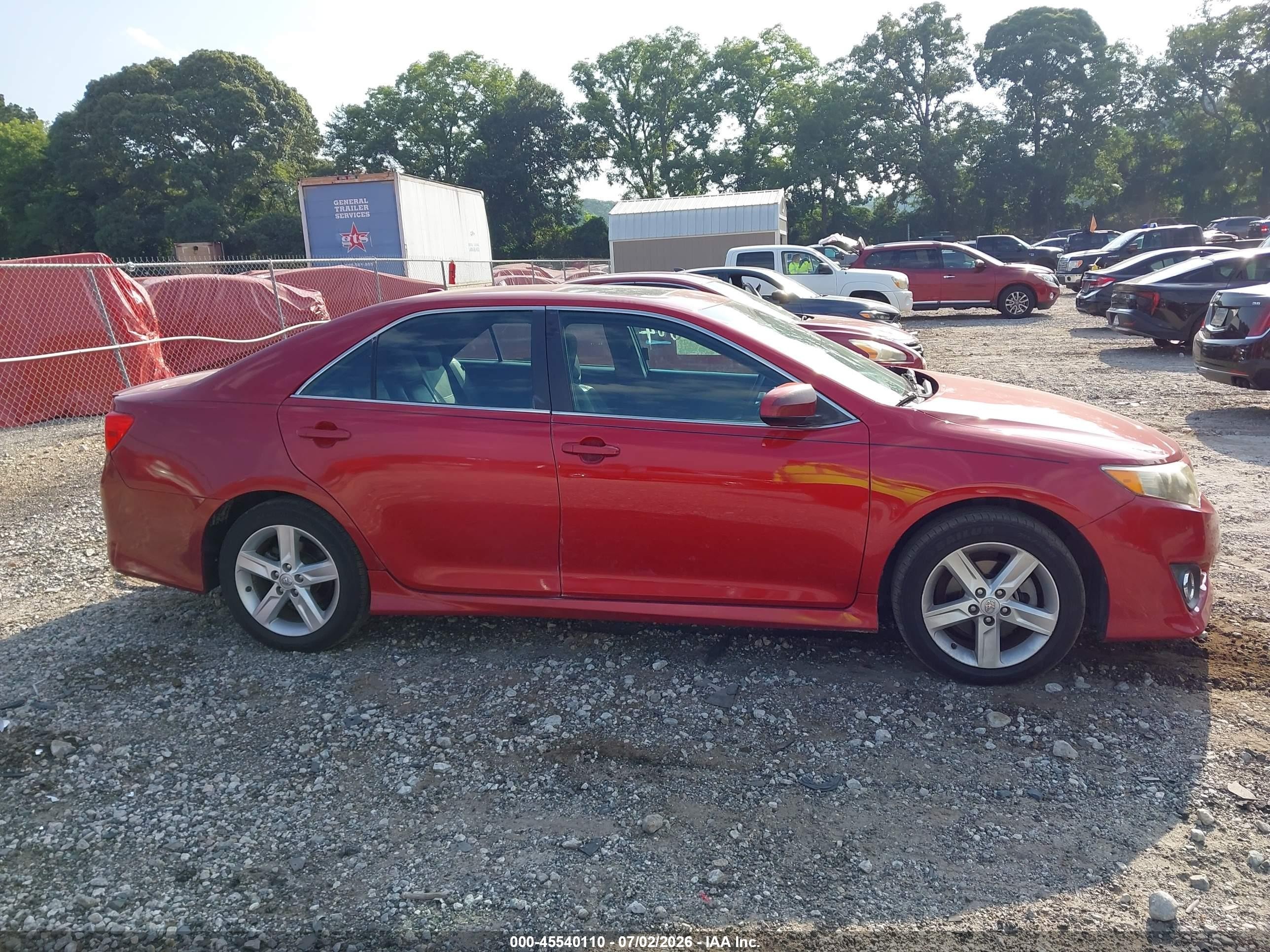 2014 Toyota Camry Se Red vin: 4T1BF1FK5EU744579