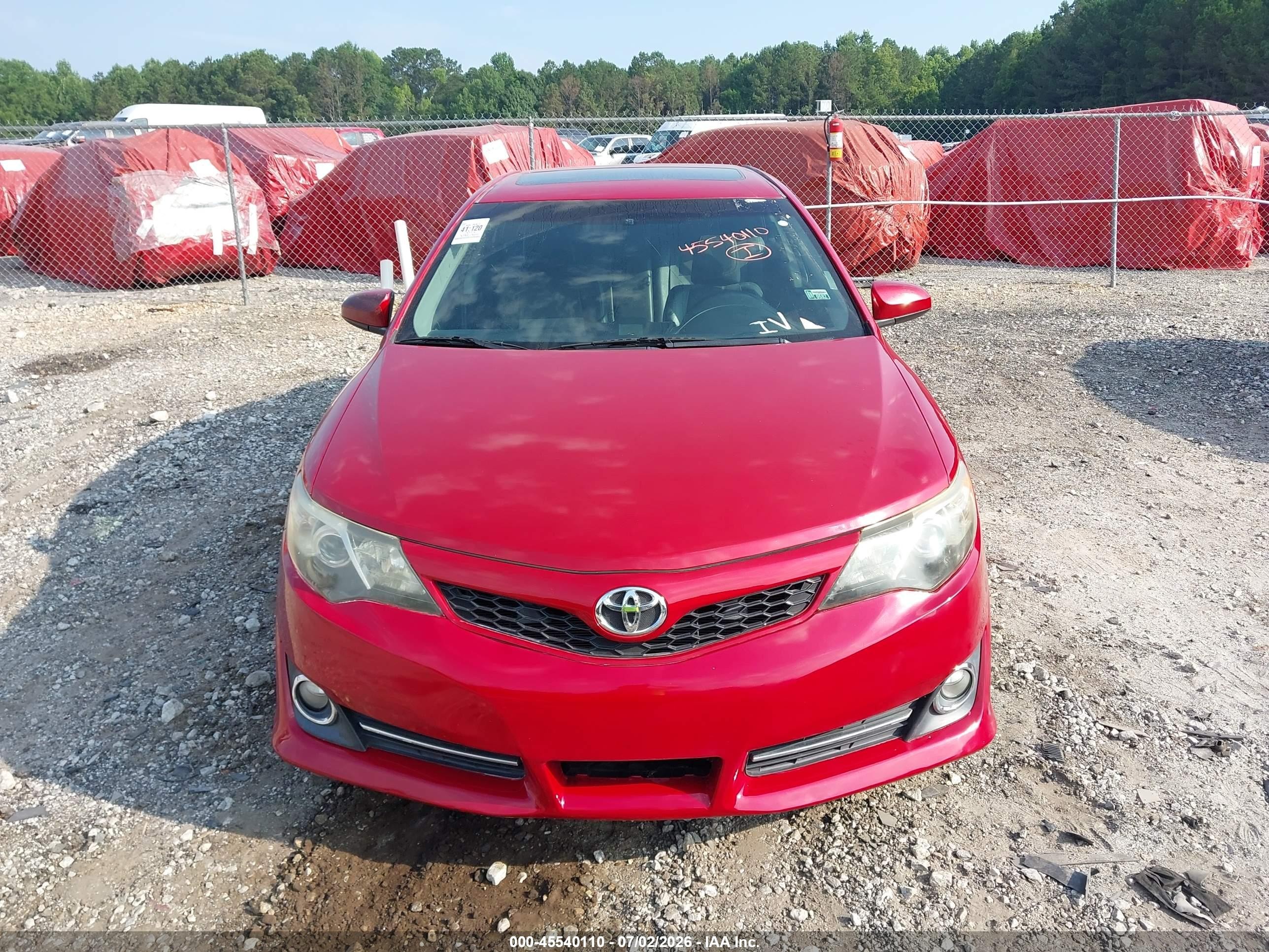 2014 Toyota Camry Se Red vin: 4T1BF1FK5EU744579