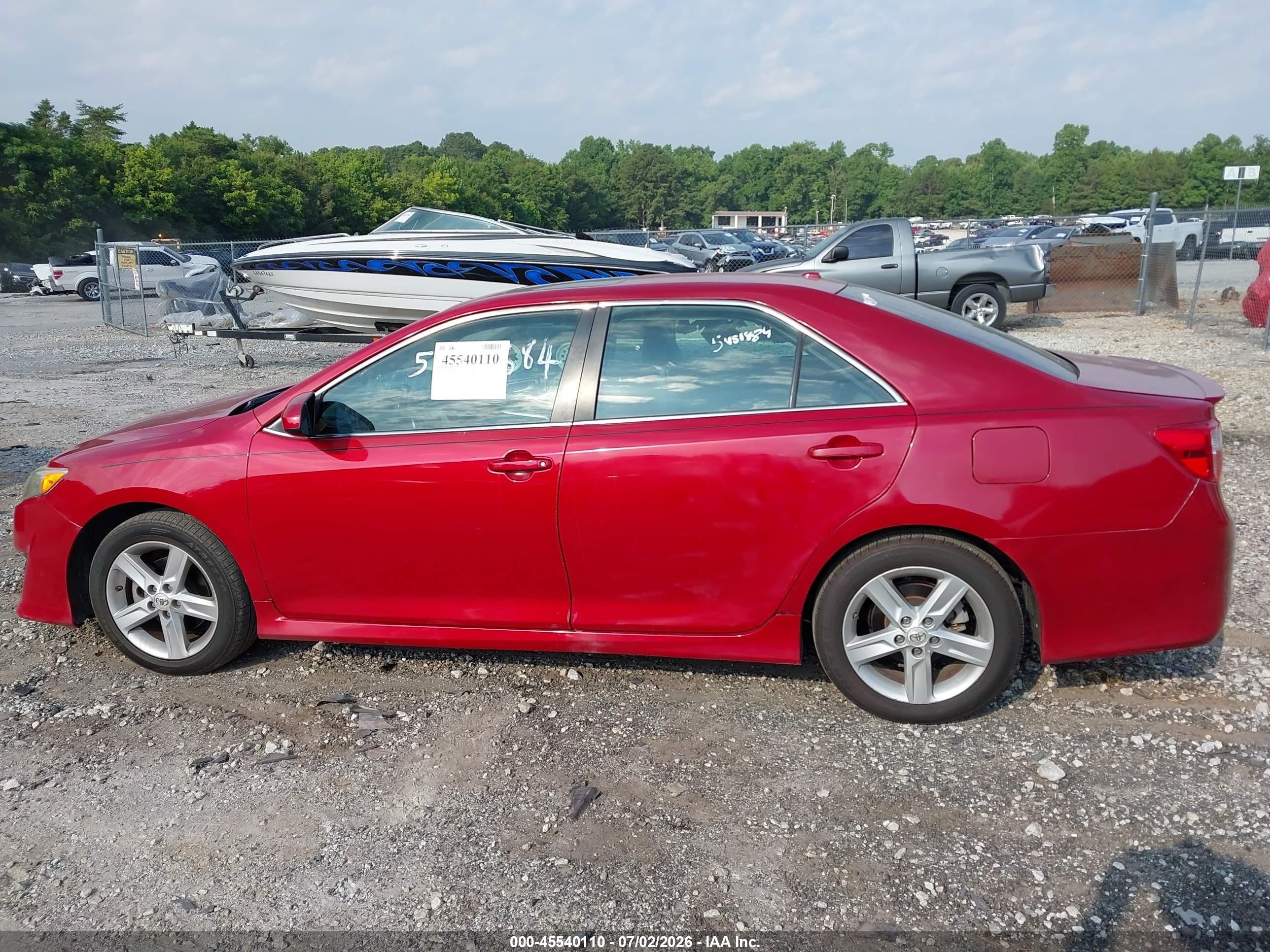 2014 Toyota Camry Se Red vin: 4T1BF1FK5EU744579