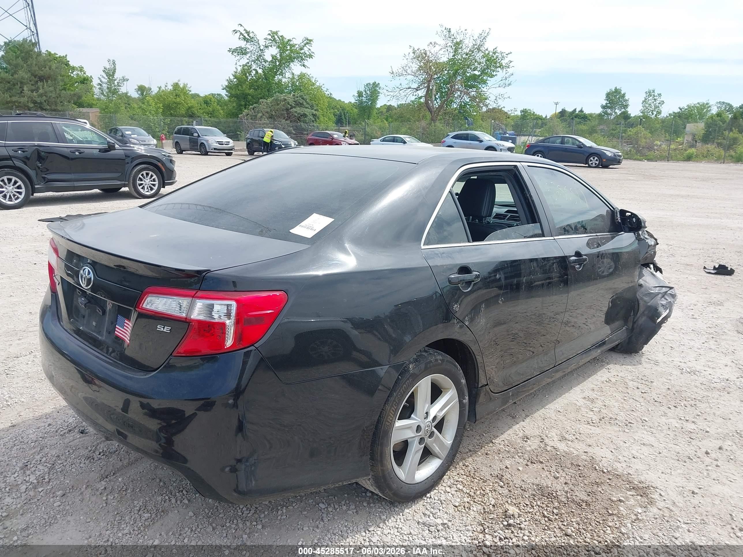 2014 Toyota Camry Se Black vin: 4T1BF1FK5EU771040