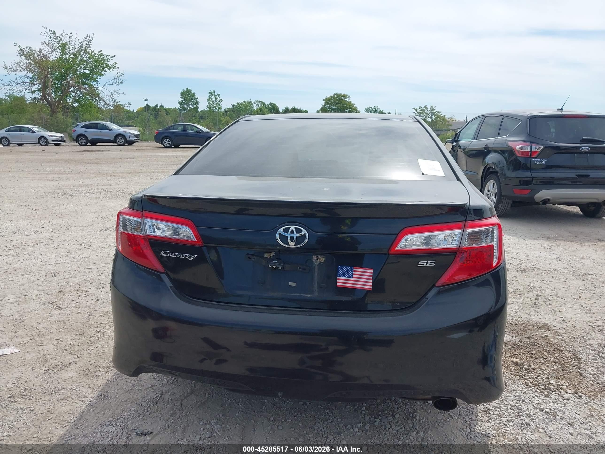 2014 Toyota Camry Se Black vin: 4T1BF1FK5EU771040