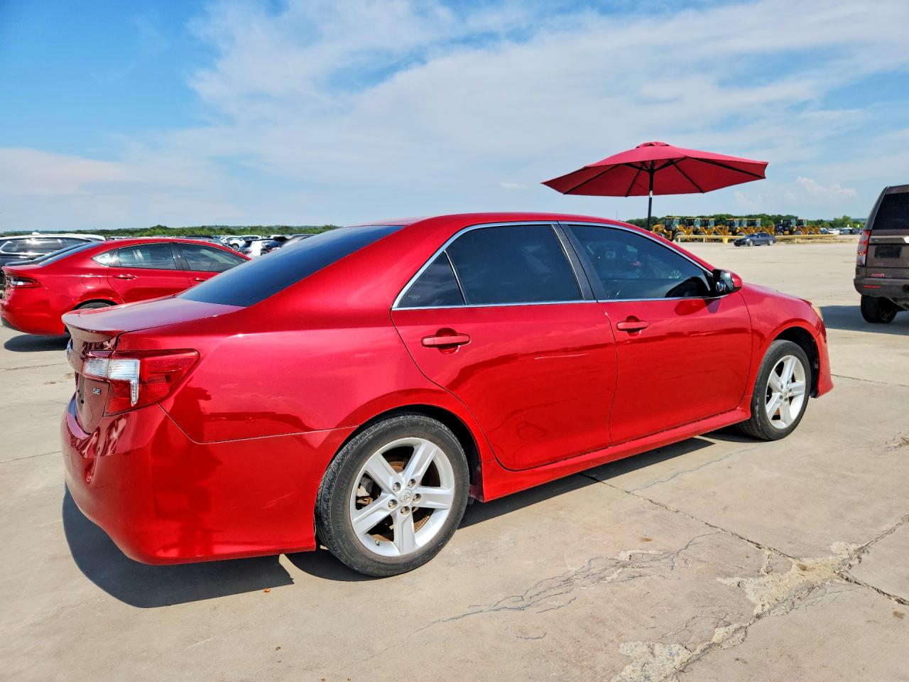 2014 Toyota Camry Se Red vin: 4T1BF1FK5EU779901