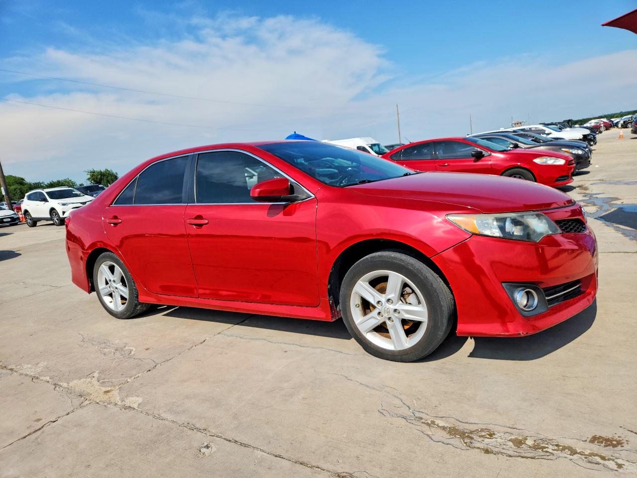 2014 Toyota Camry Se Red vin: 4T1BF1FK5EU779901