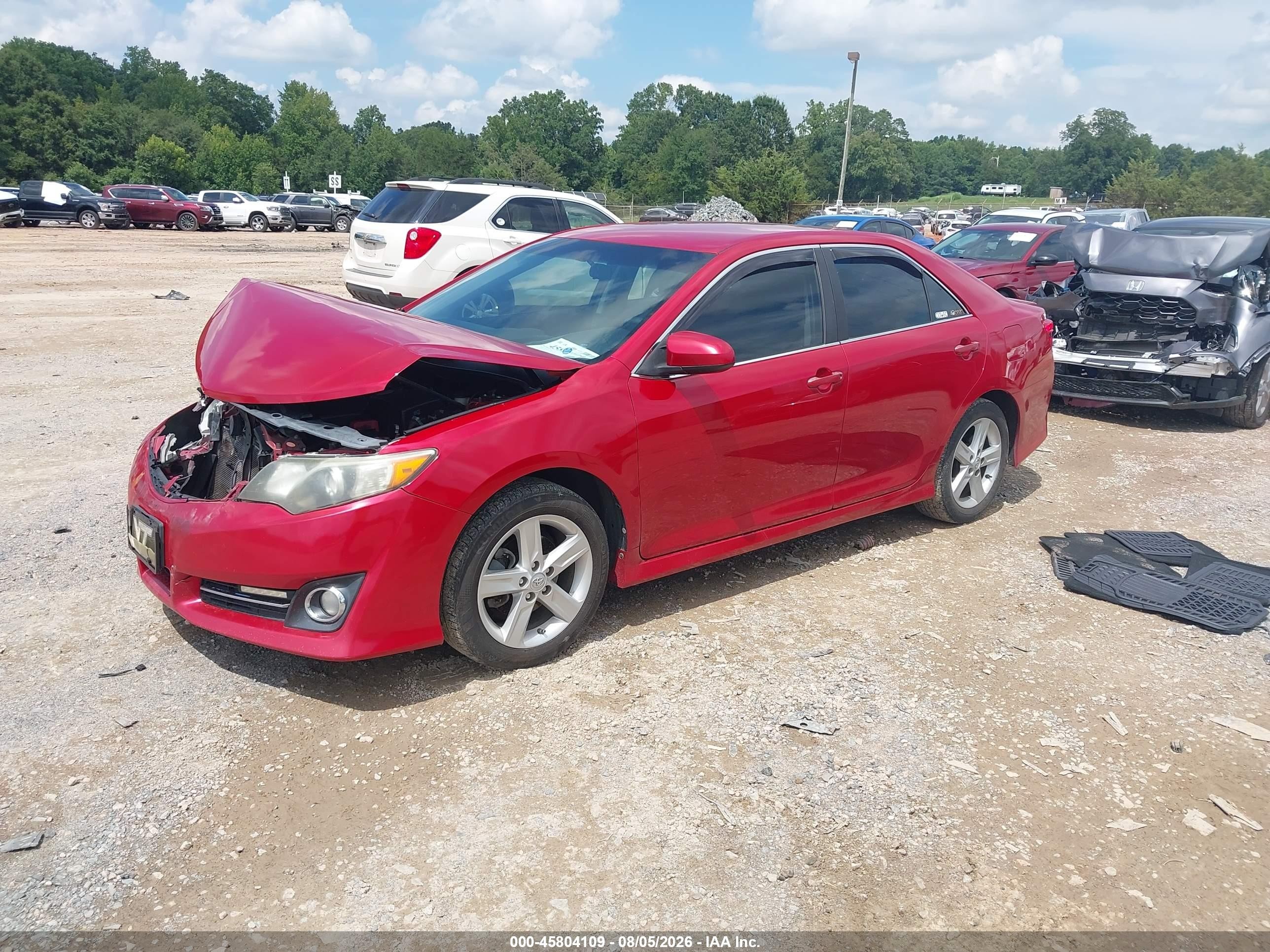 2014 Toyota Camry Se Red vin: 4T1BF1FK5EU781003