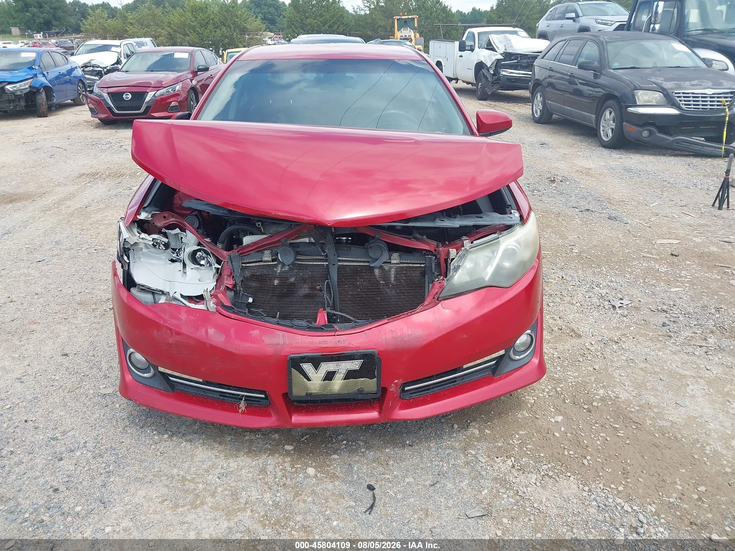 2014 Toyota Camry Se Red vin: 4T1BF1FK5EU781003