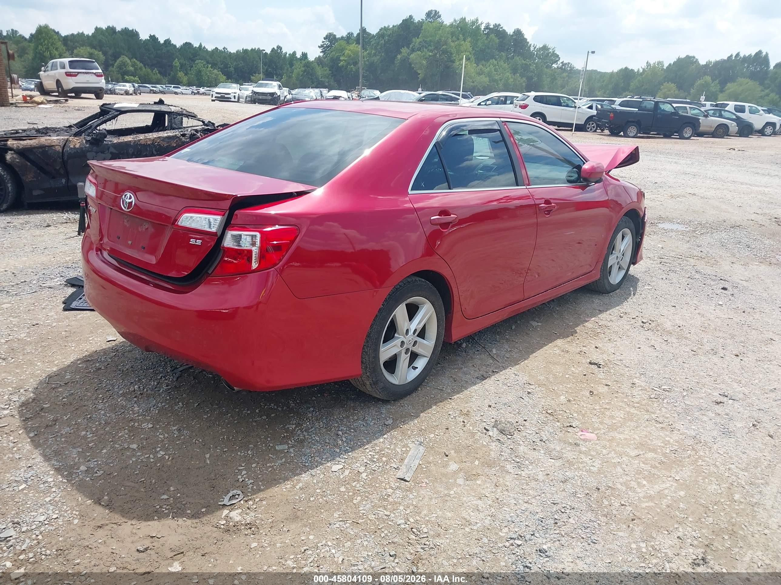 2014 Toyota Camry Se Red vin: 4T1BF1FK5EU781003