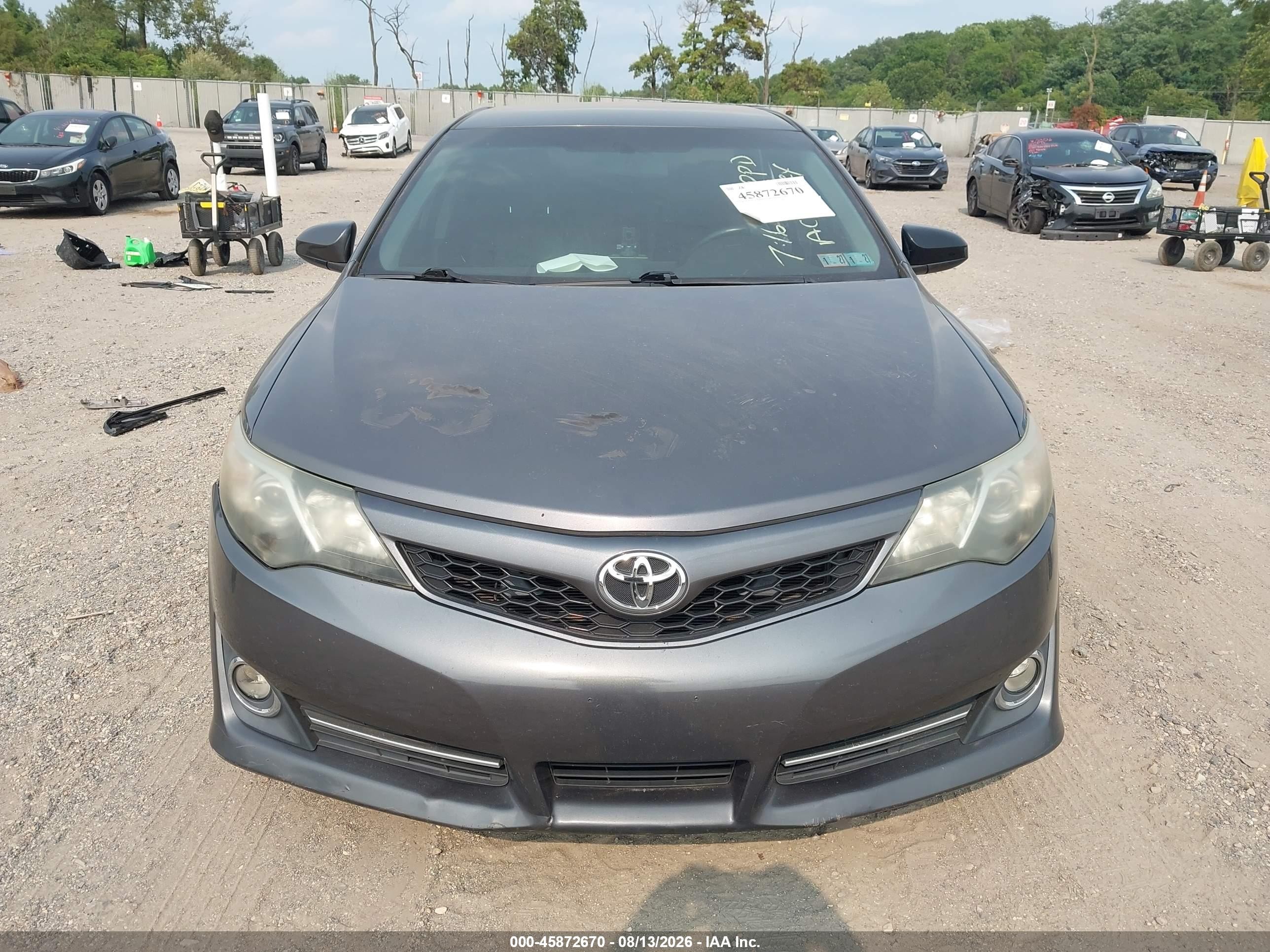 2014 Toyota Camry Se Gray vin: 4T1BF1FK5EU810810