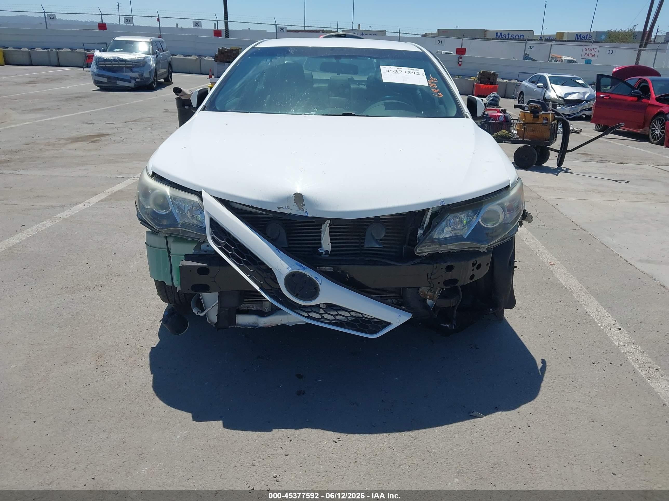 2014 Toyota Camry Se White vin: 4T1BF1FK5EU822696