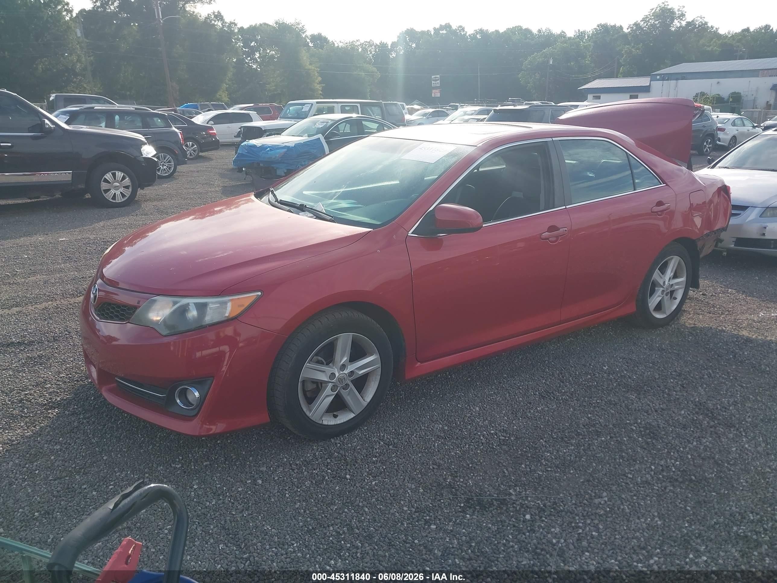 2014 Toyota Camry Se Red vin: 4T1BF1FK5EU833665