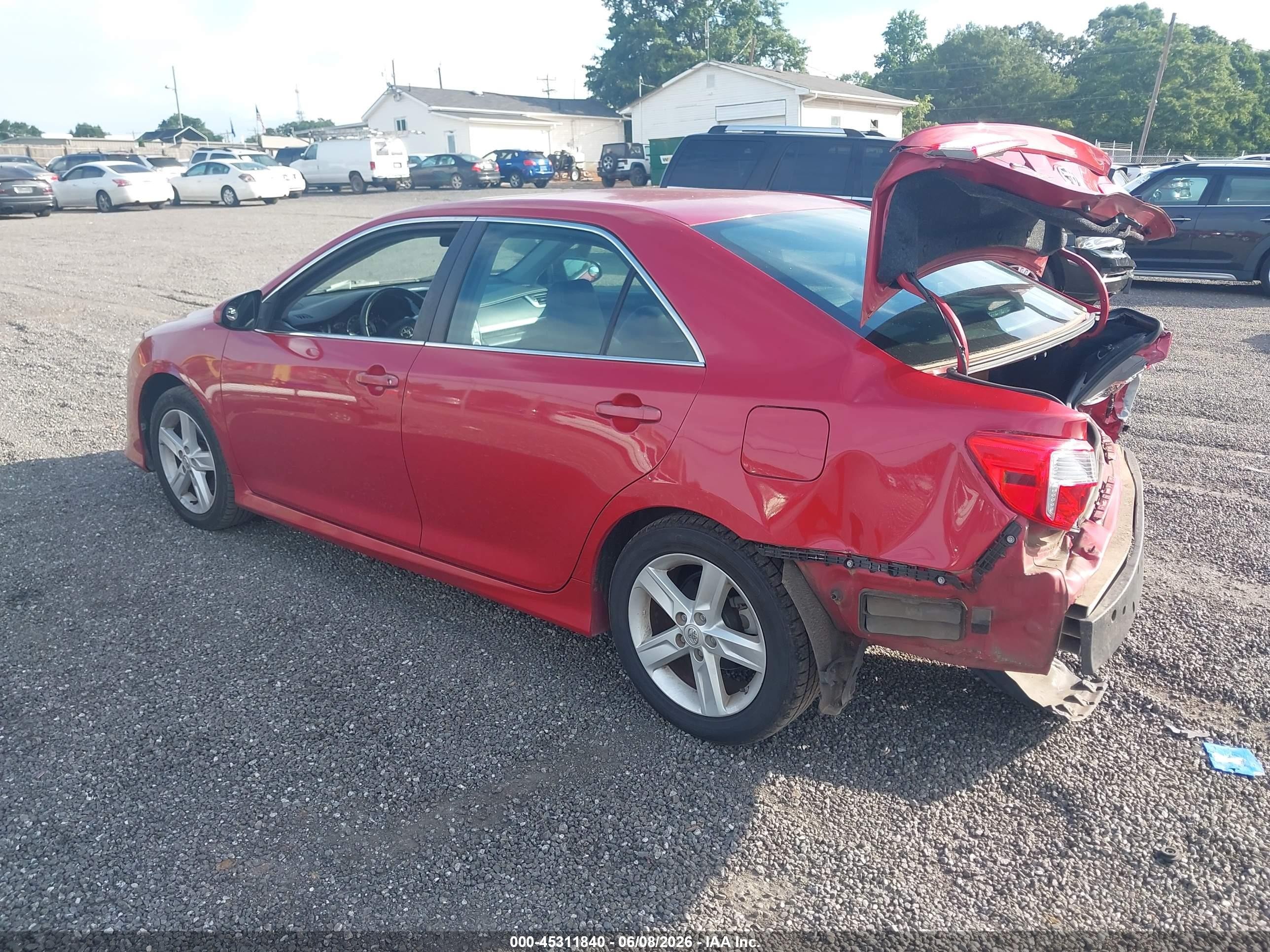 2014 Toyota Camry Se Red vin: 4T1BF1FK5EU833665