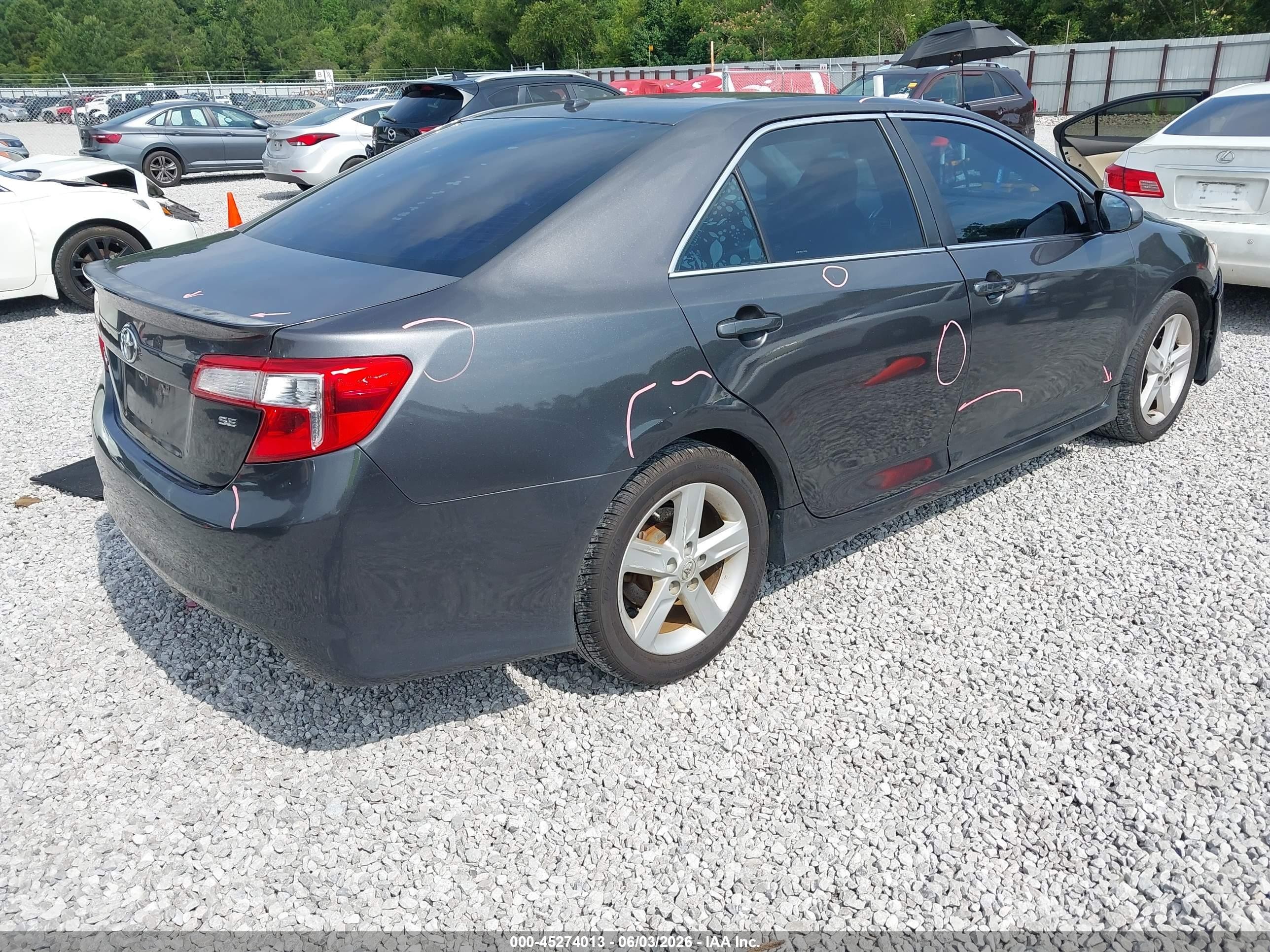 2014 Toyota Camry Se Gray vin: 4T1BF1FK5EU860719