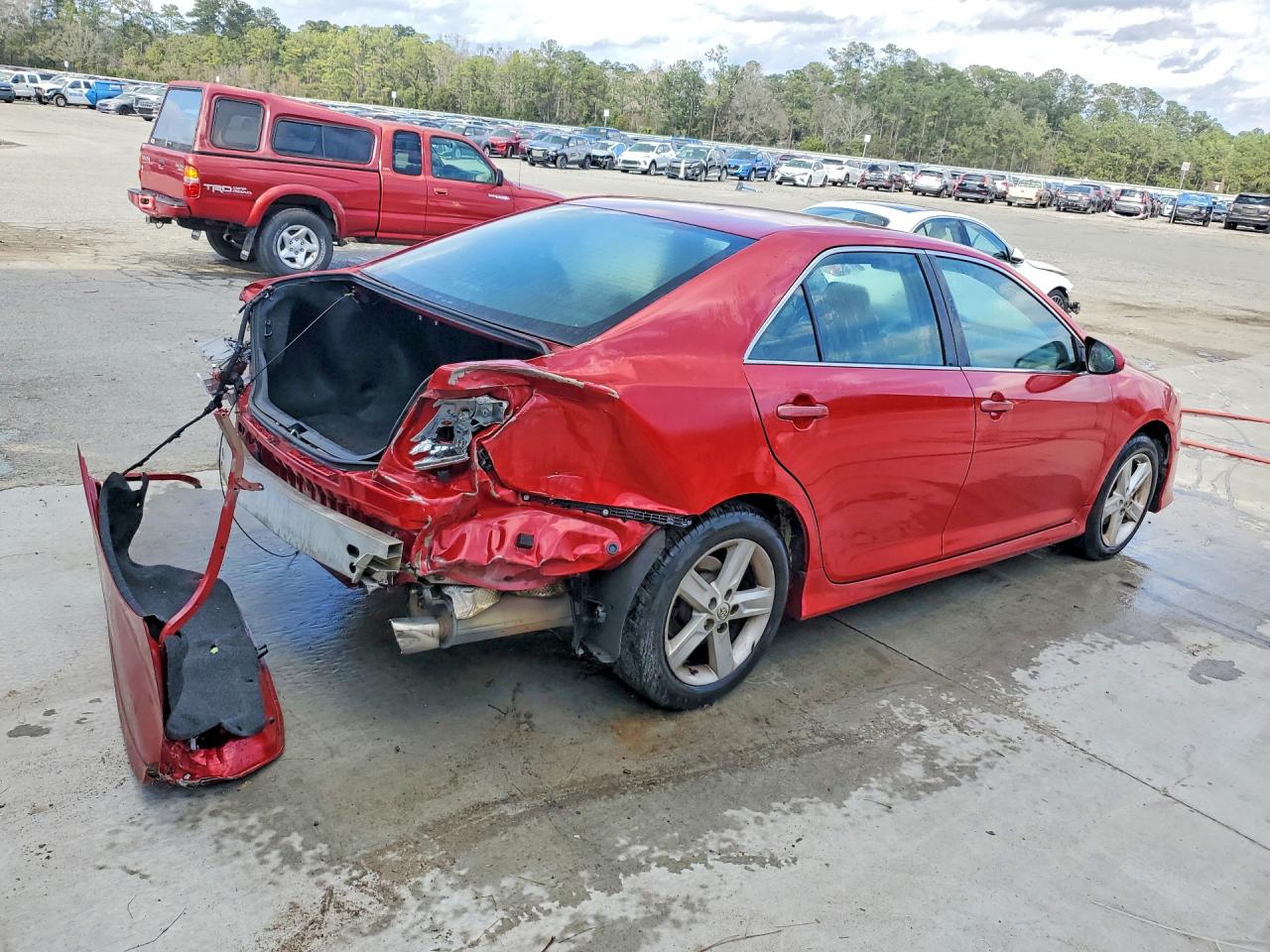 2014 Toyota Camry Se Red vin: 4T1BF1FK5EU867542