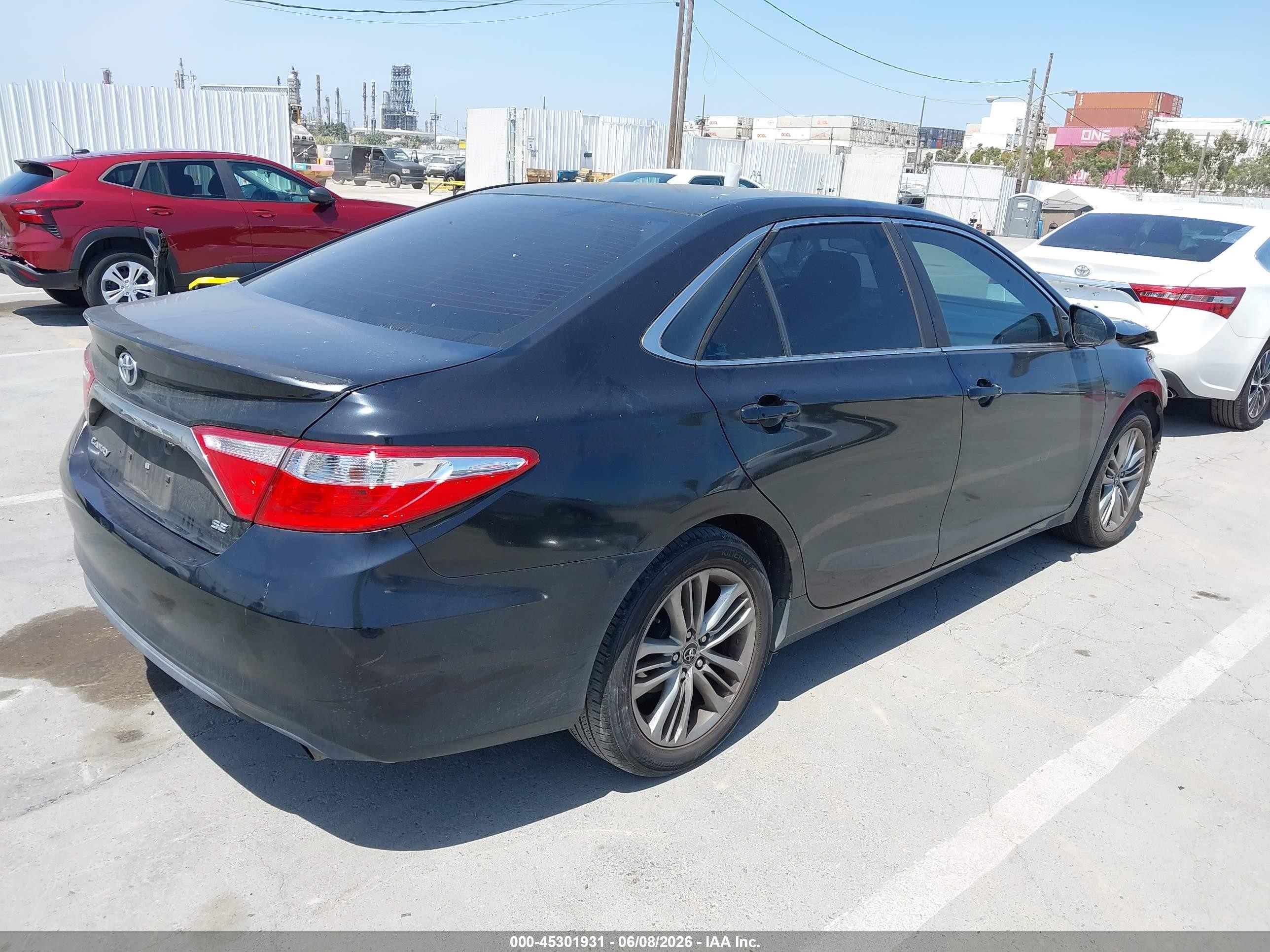 2015 Toyota Camry Se Black vin: 4T1BF1FK5FU013586