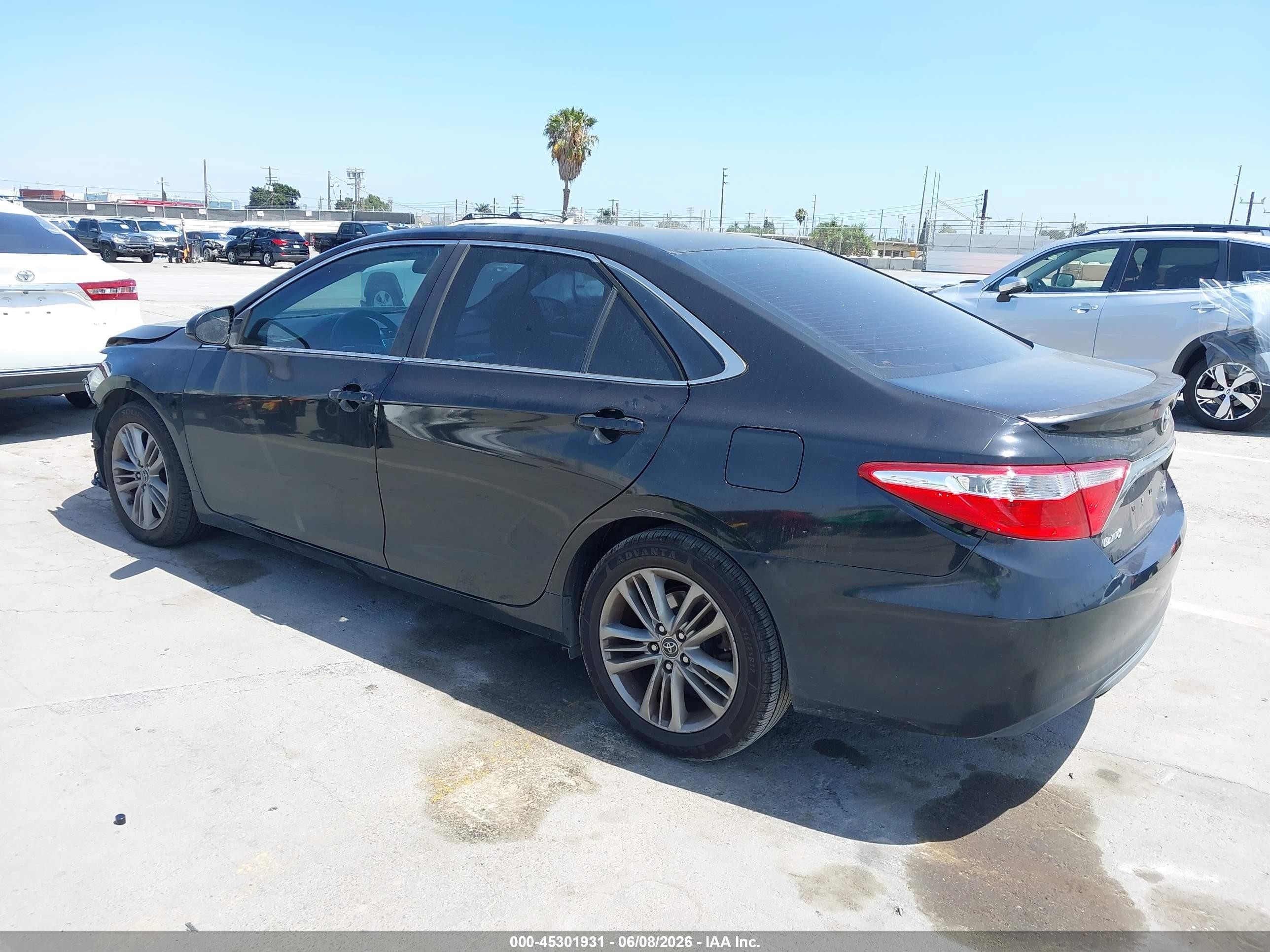 2015 Toyota Camry Se Black vin: 4T1BF1FK5FU013586