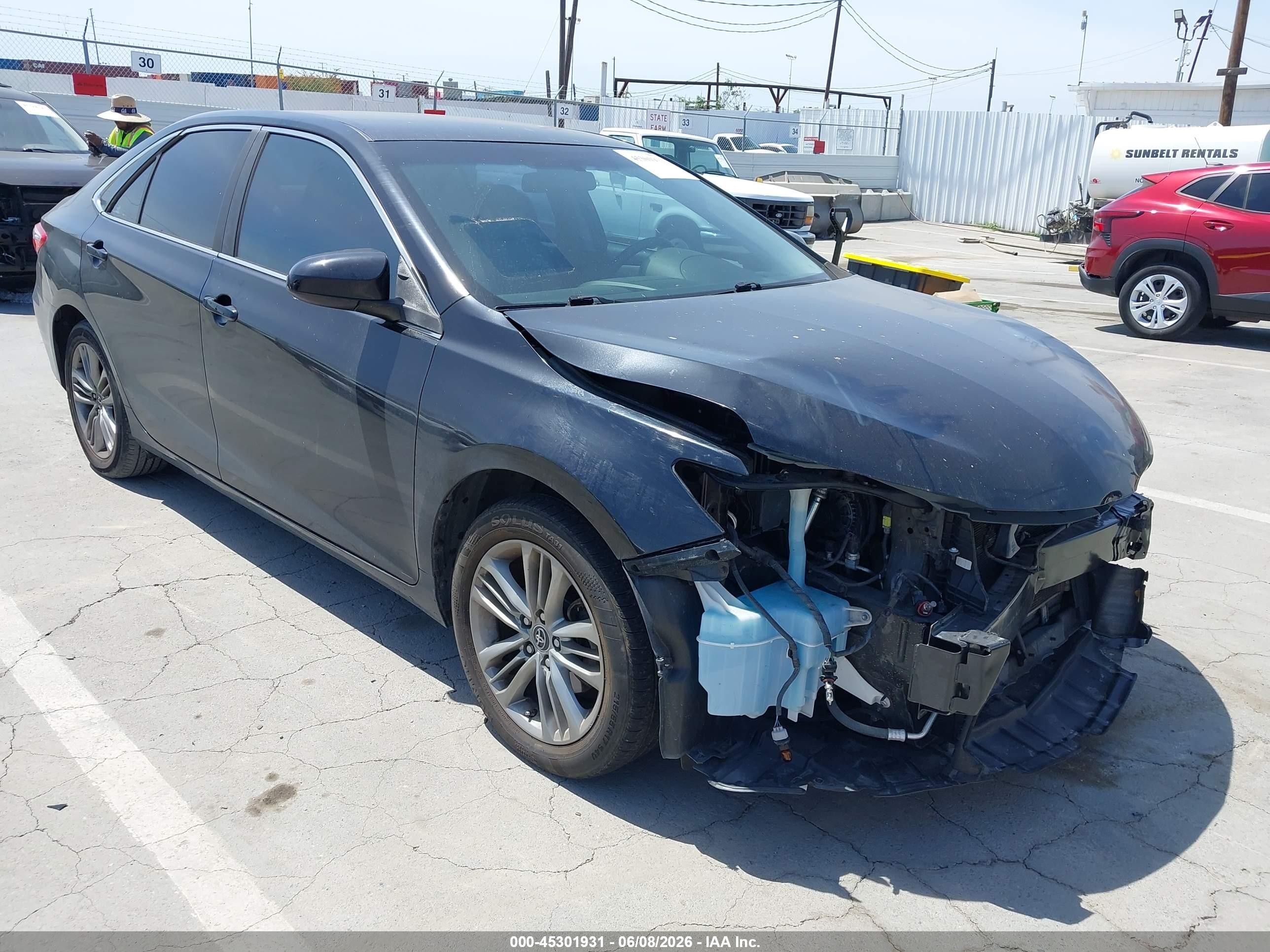 2015 Toyota Camry Se Black vin: 4T1BF1FK5FU013586